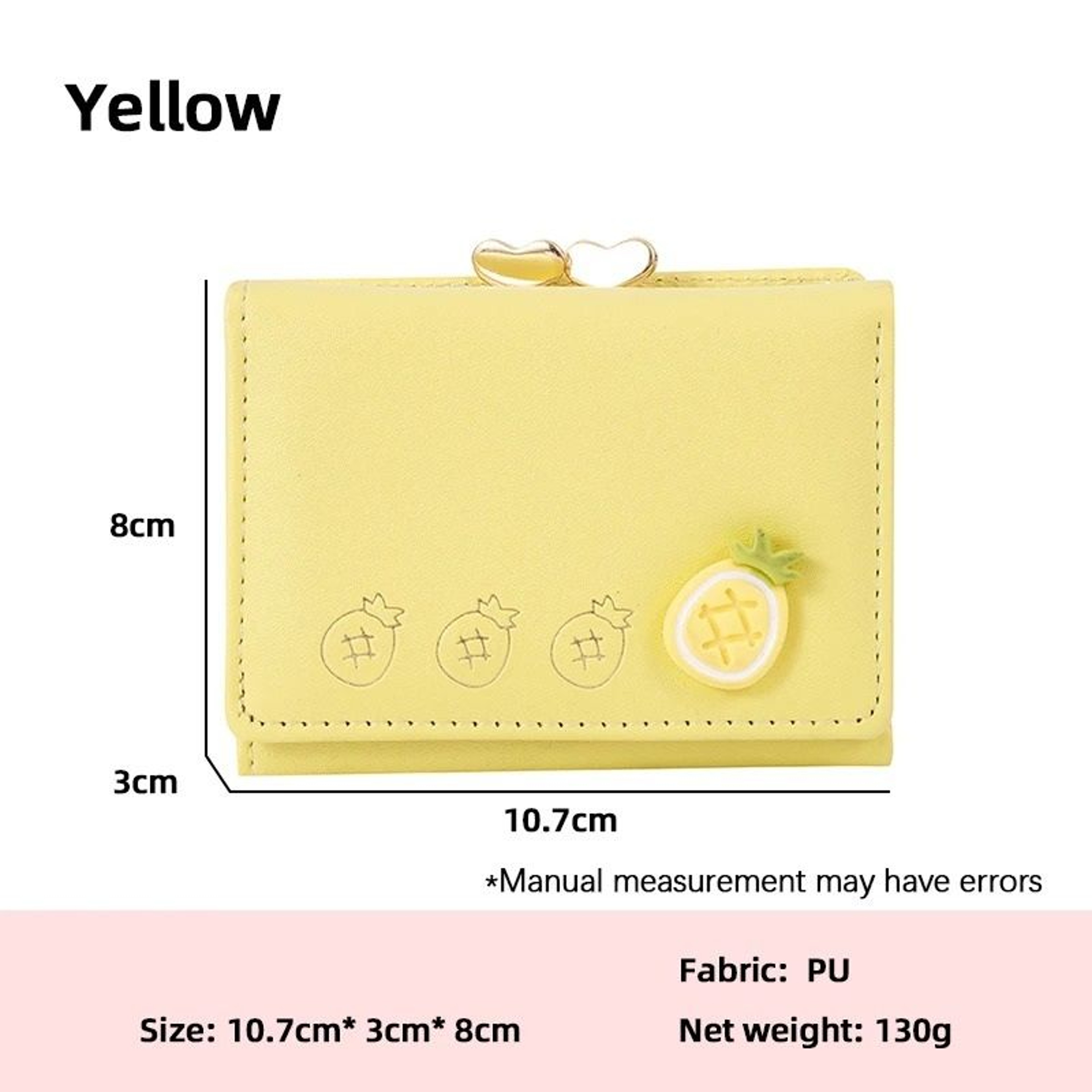 Cute Colorful Mini Fruit Folding Coin Purse 12