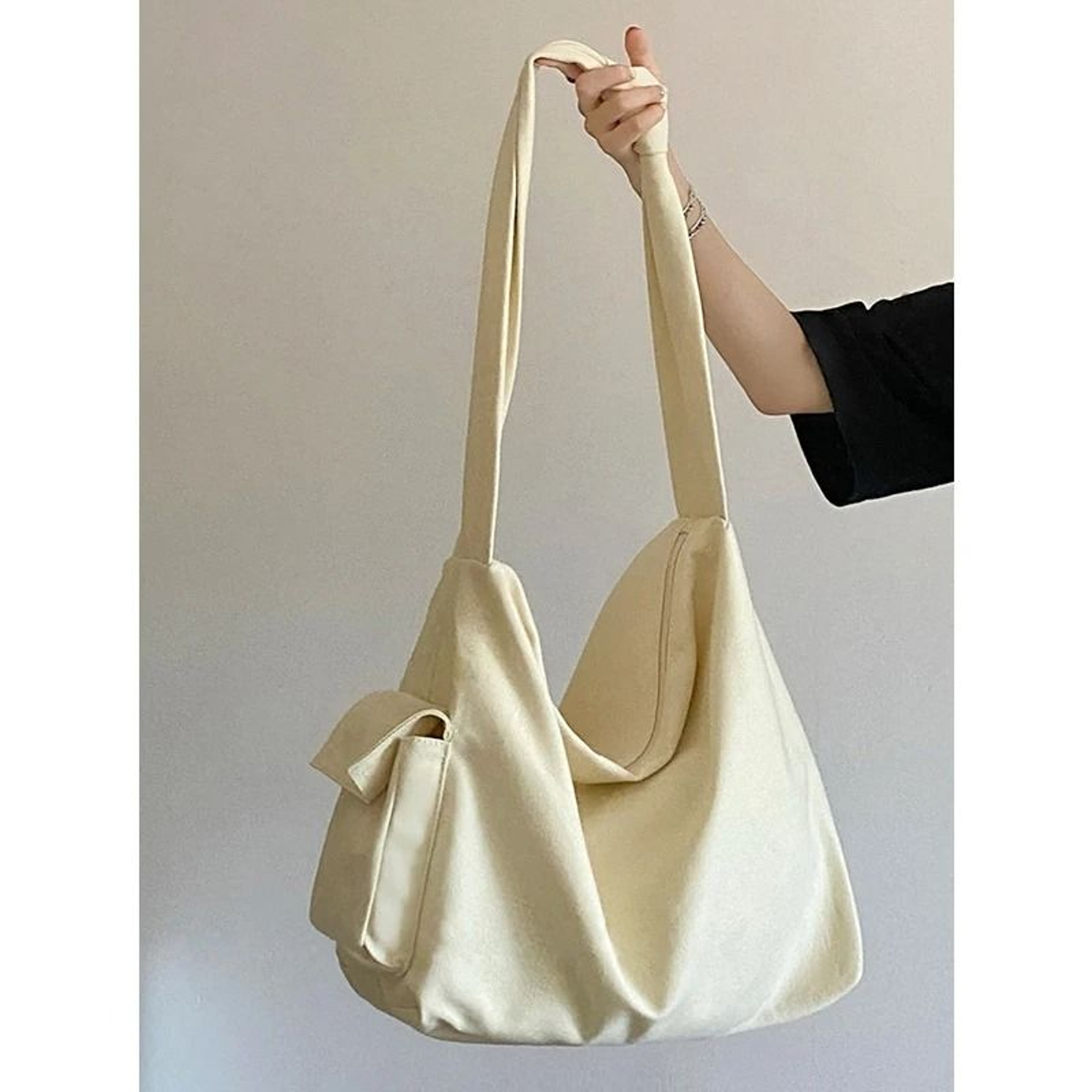 LaidBack WorkwearStyle Large Capacity Canvas Crossbody Bag 1