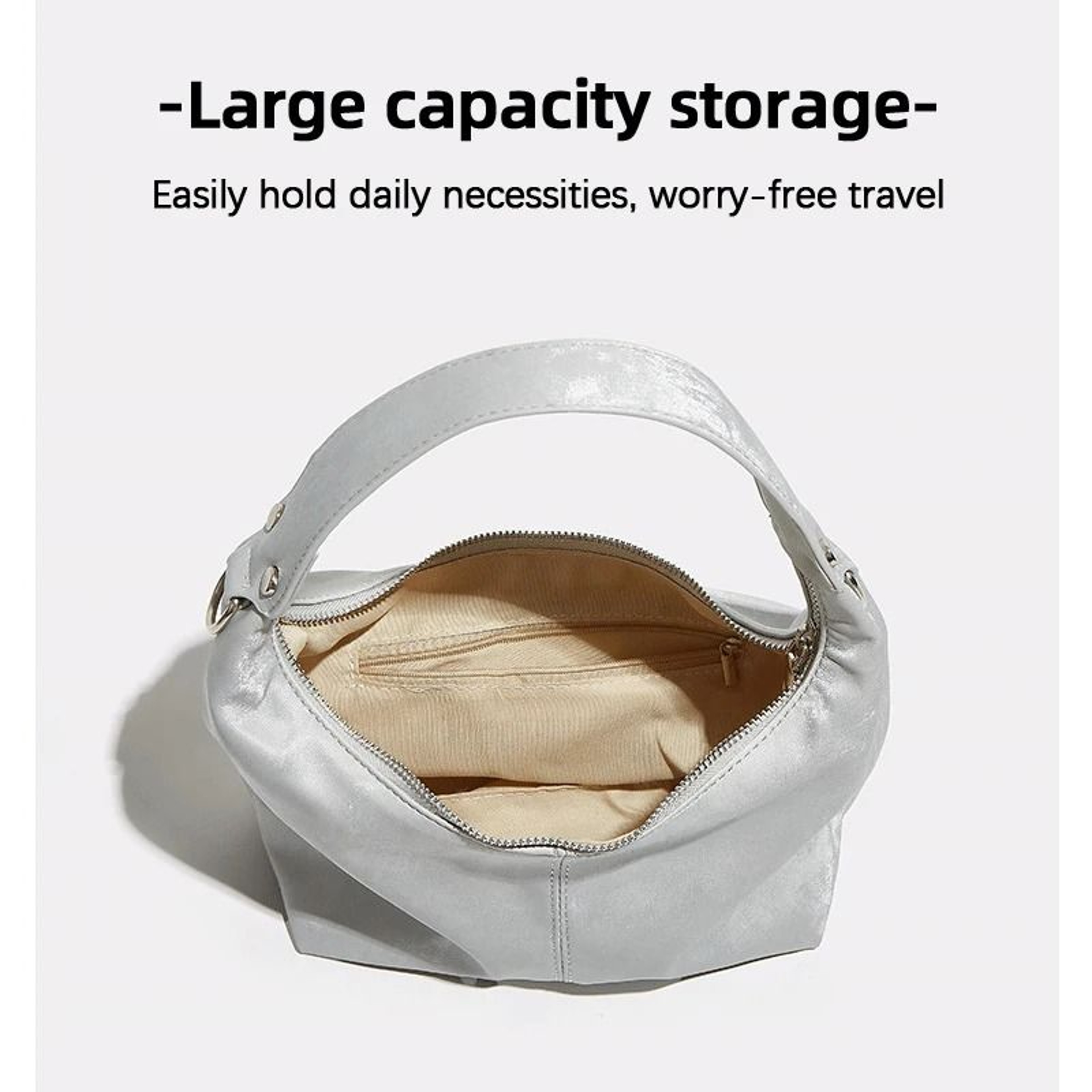 NeoChinese Style Jiaozi Bao Satin Underarm Handbag 5