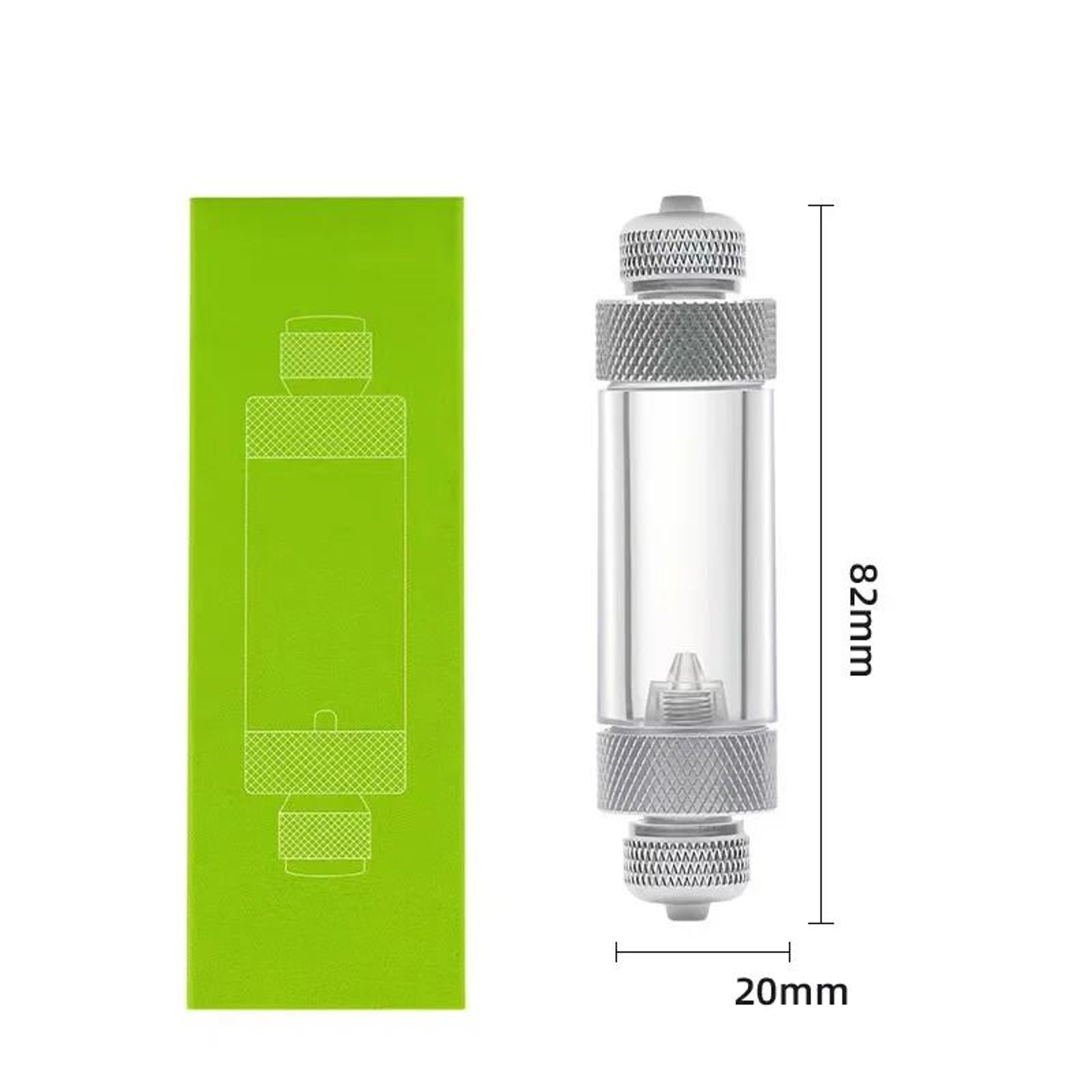 Precision DualHead CO2 Bubble Counter With Integrated Check Valve 7