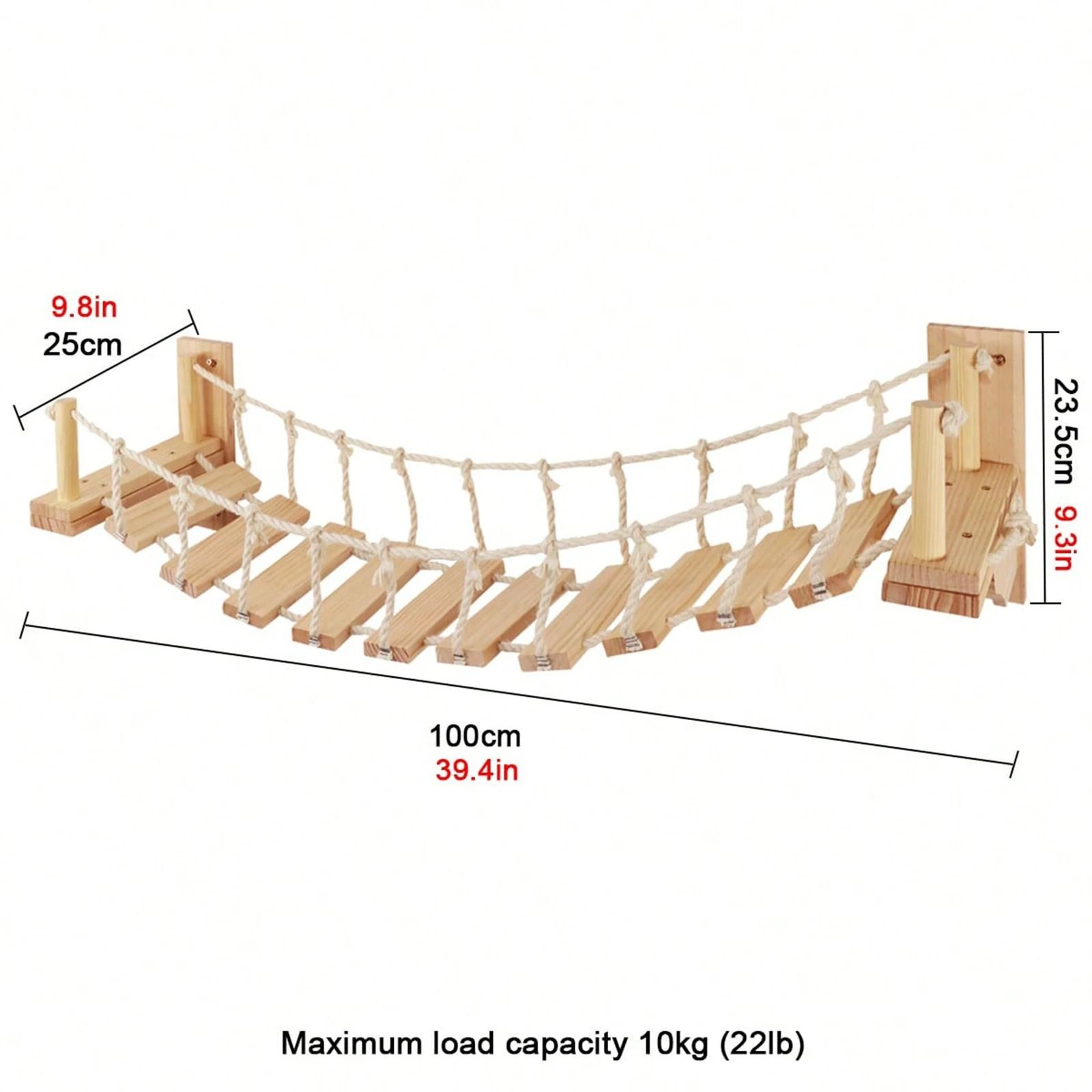 Premium WallMounted Wooden Cat Bridge And Climbing Ladder 6