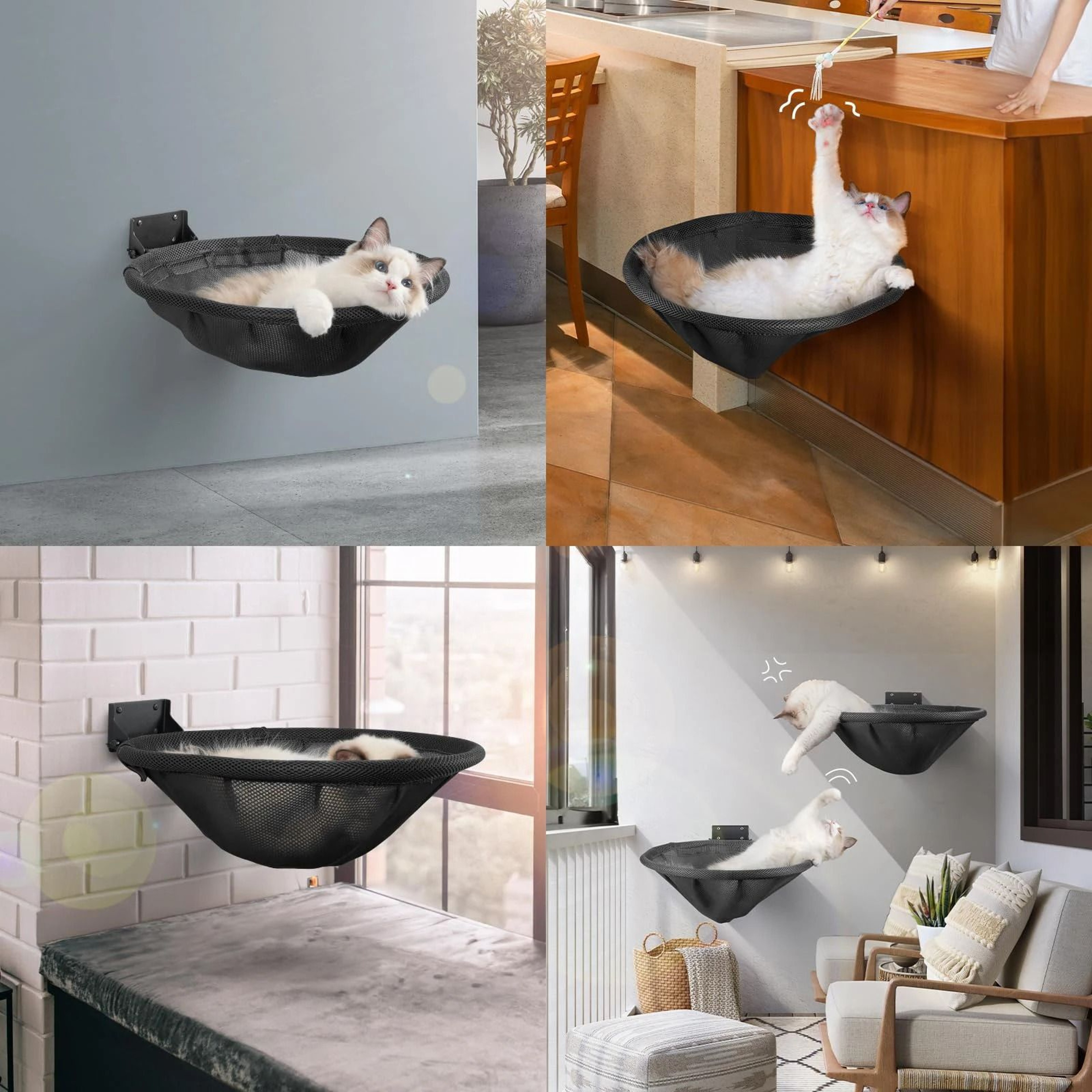Foldable WallMounted Breathable Cat Hammock 5