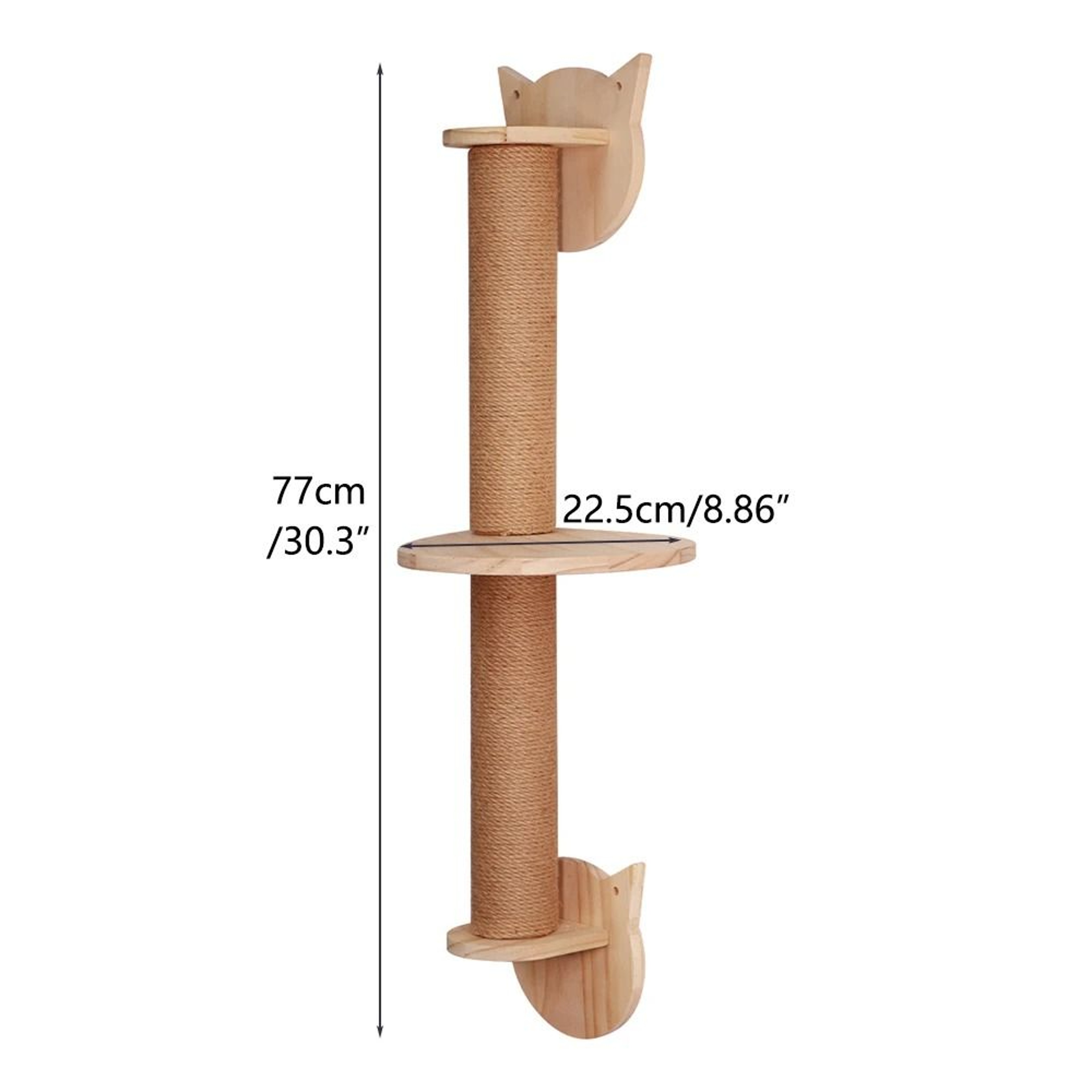 Professional Wall Mounted Pine Cat Climbing Tree And Hammock 2