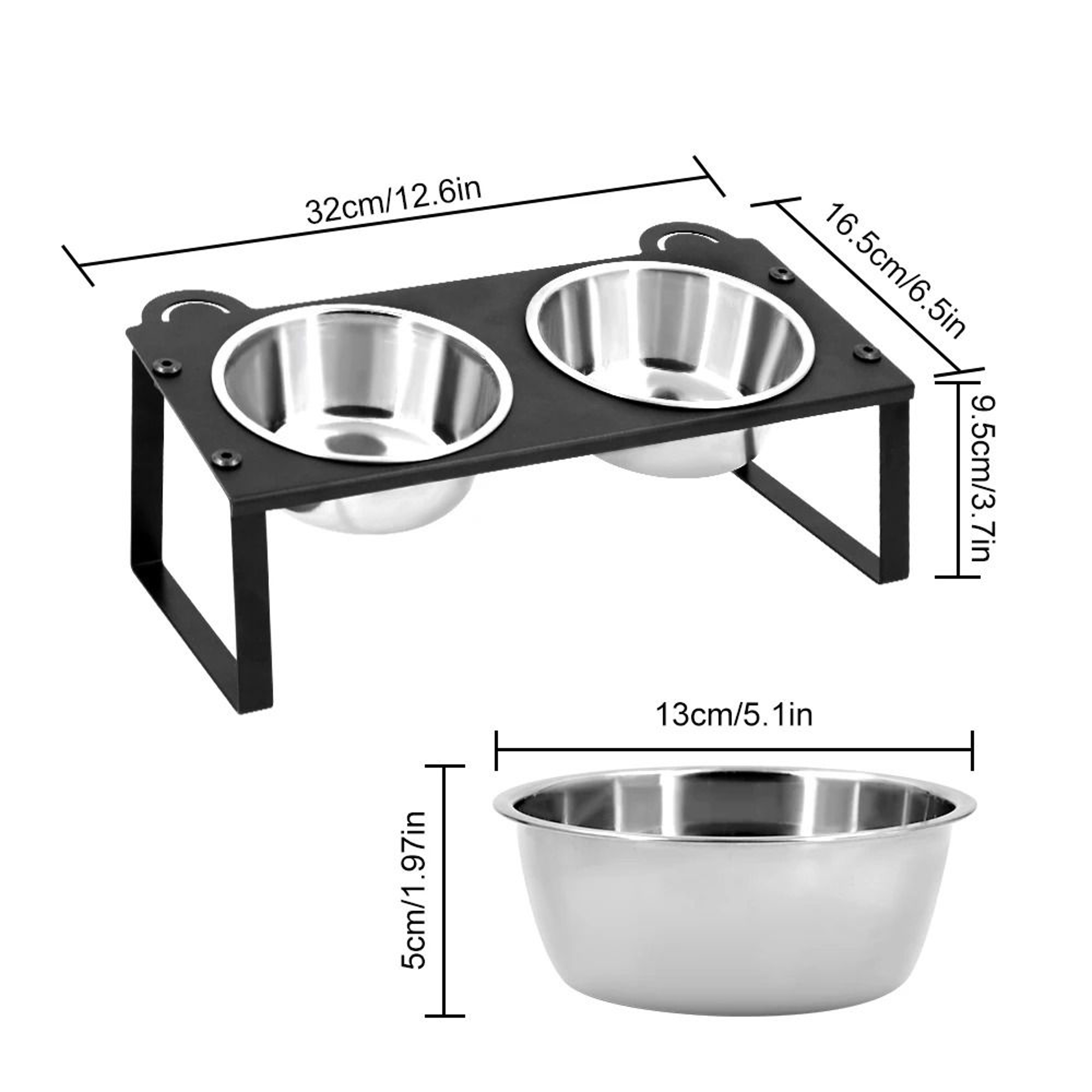 Professional Elevated 15 Degree Tilted Stainless Steel Pet Feeder 6
