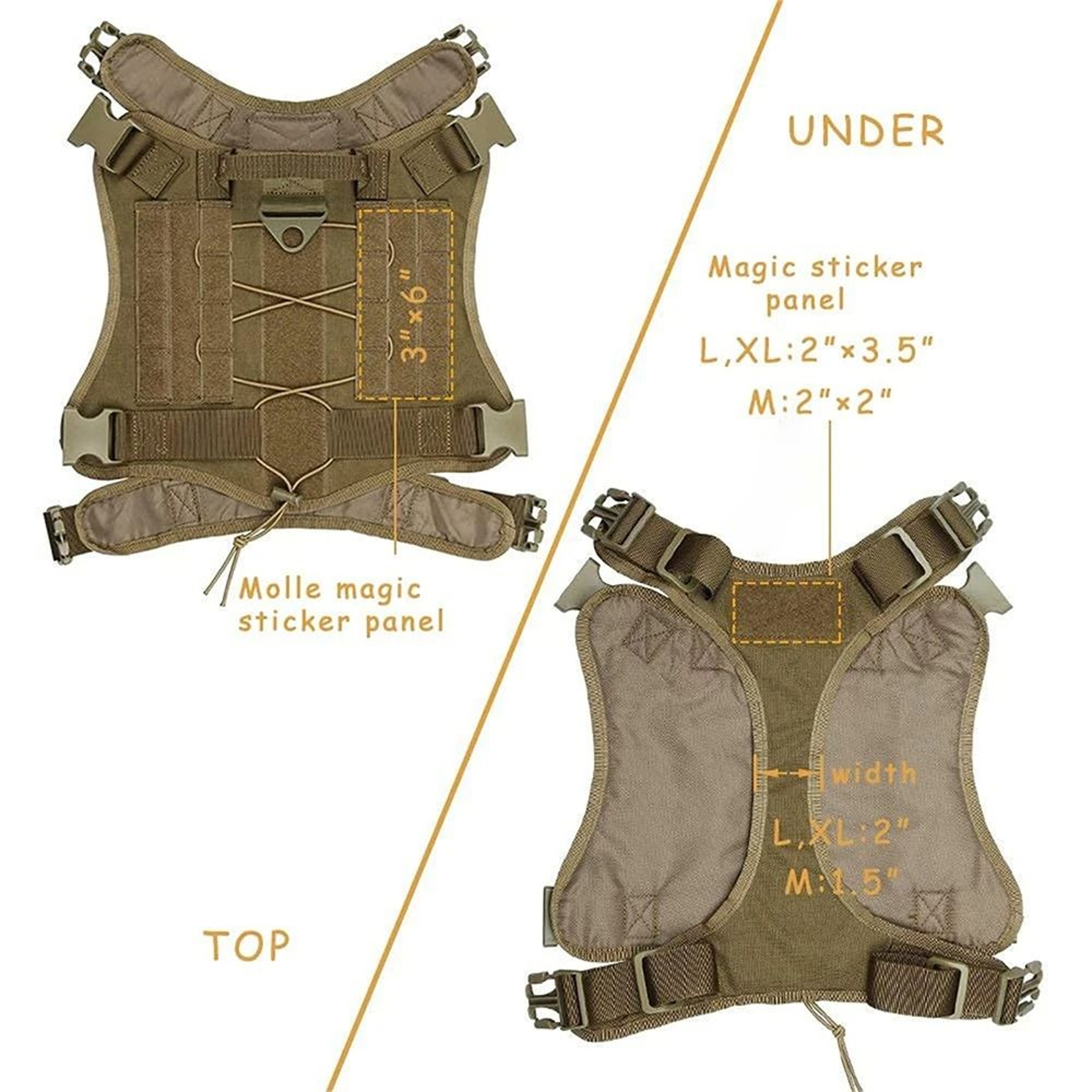 Professional Heavy Duty Tactical Dog Harness With No Pull Design 3