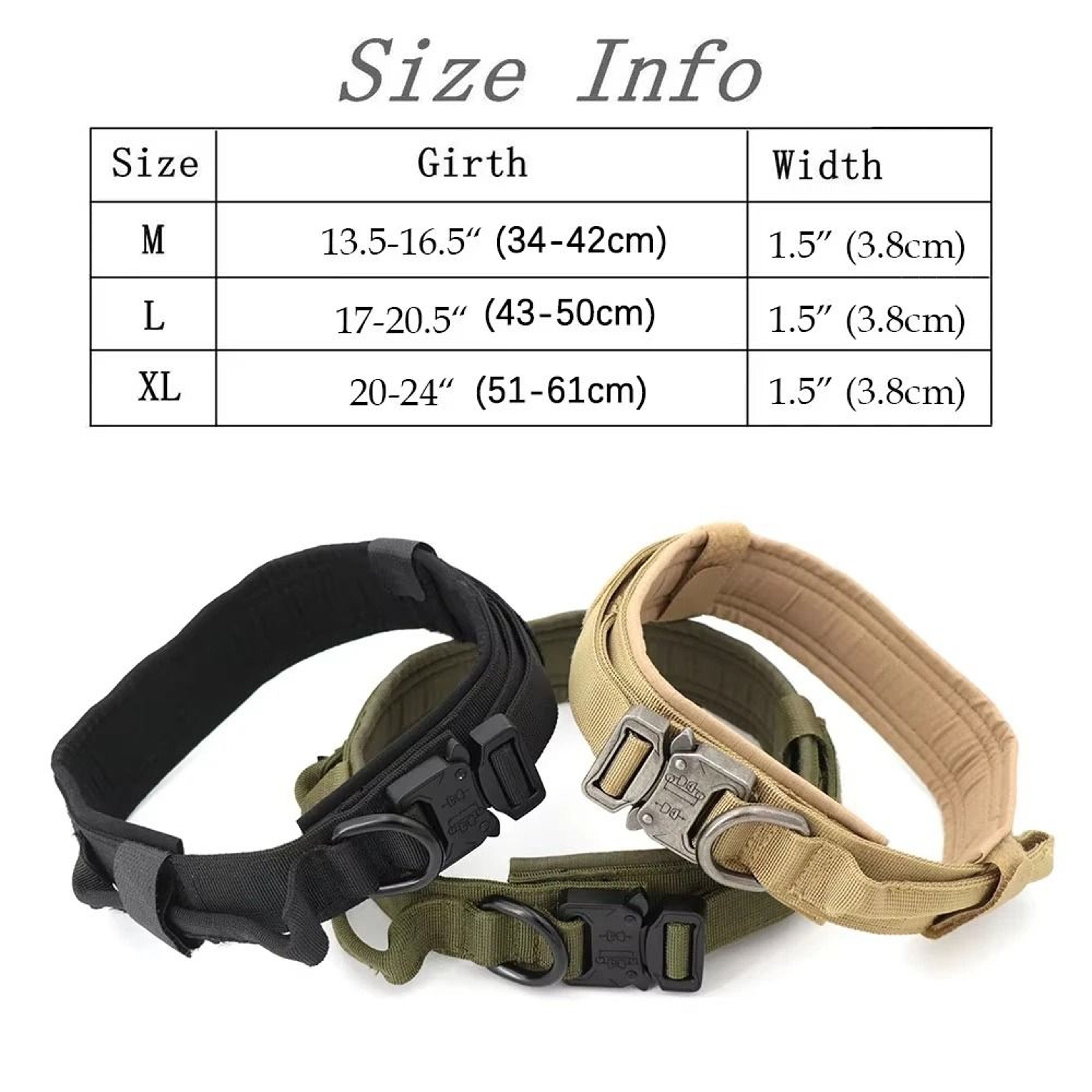 Tactical Military Dog Collar With Integrated Control Handle 2