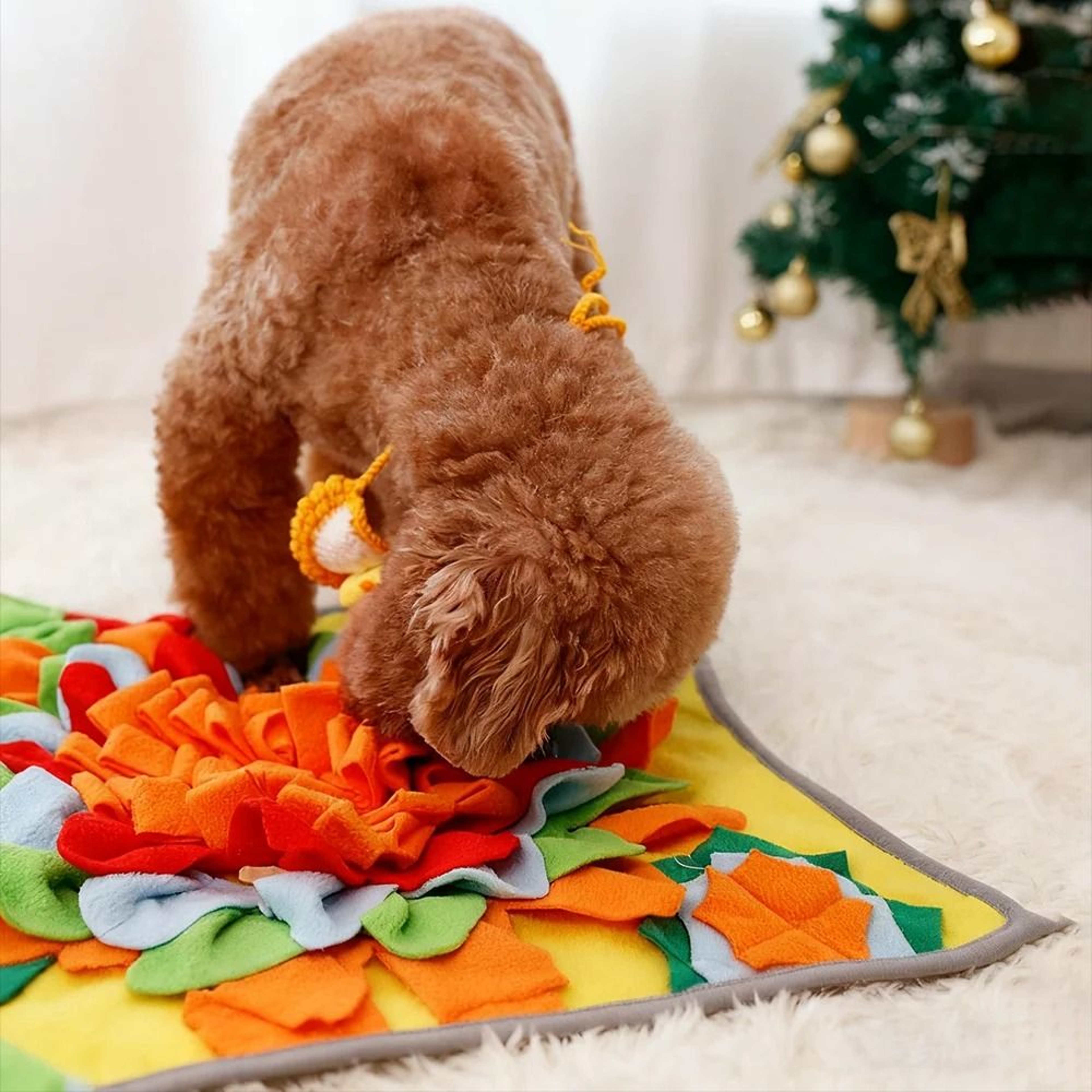 Interactive Dog Snuffle Mat And Puzzle Feeder 0