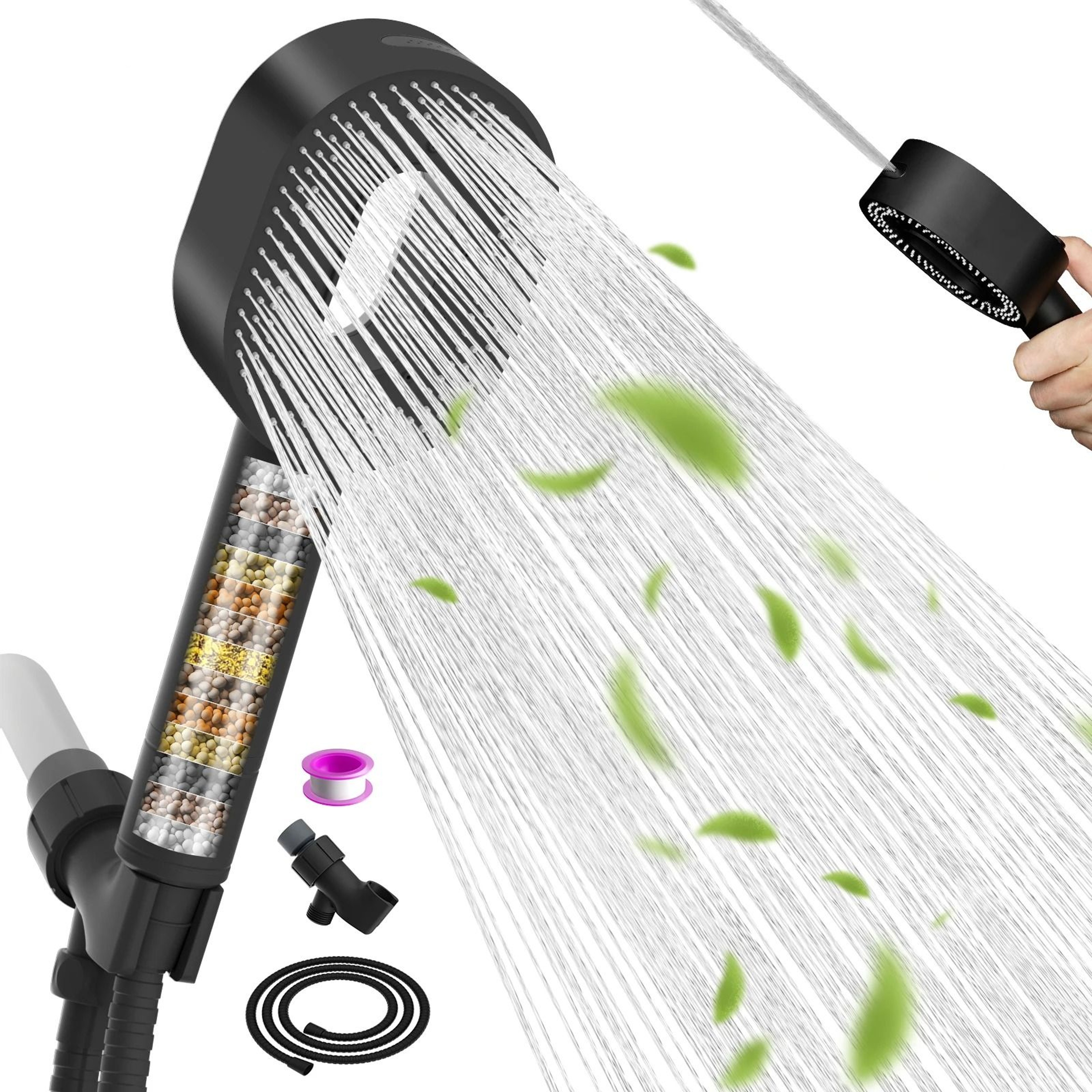 HighPressure 3Spray Combo Shower Head With Handheld 9