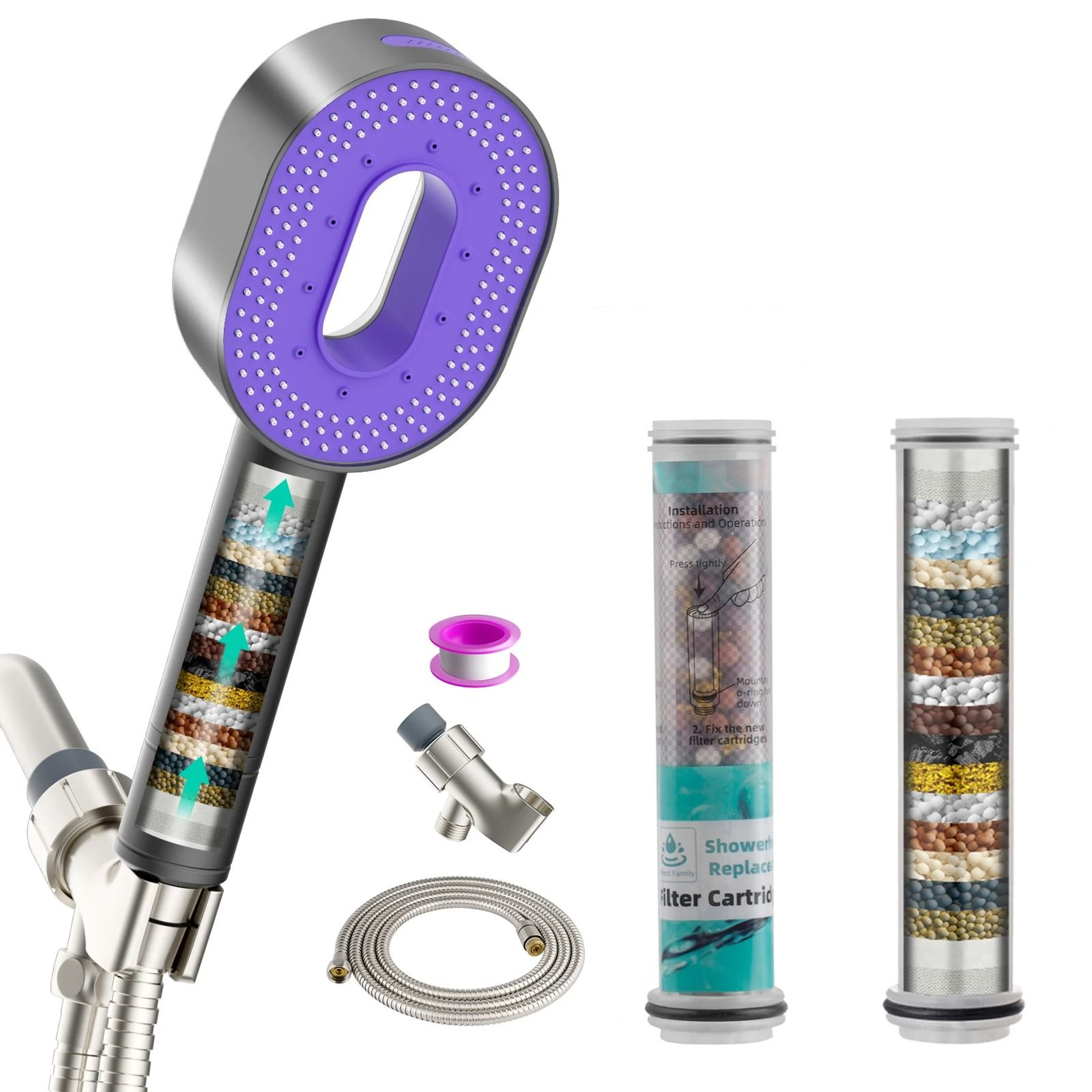 HighPressure Filtered Handheld Shower Head 0