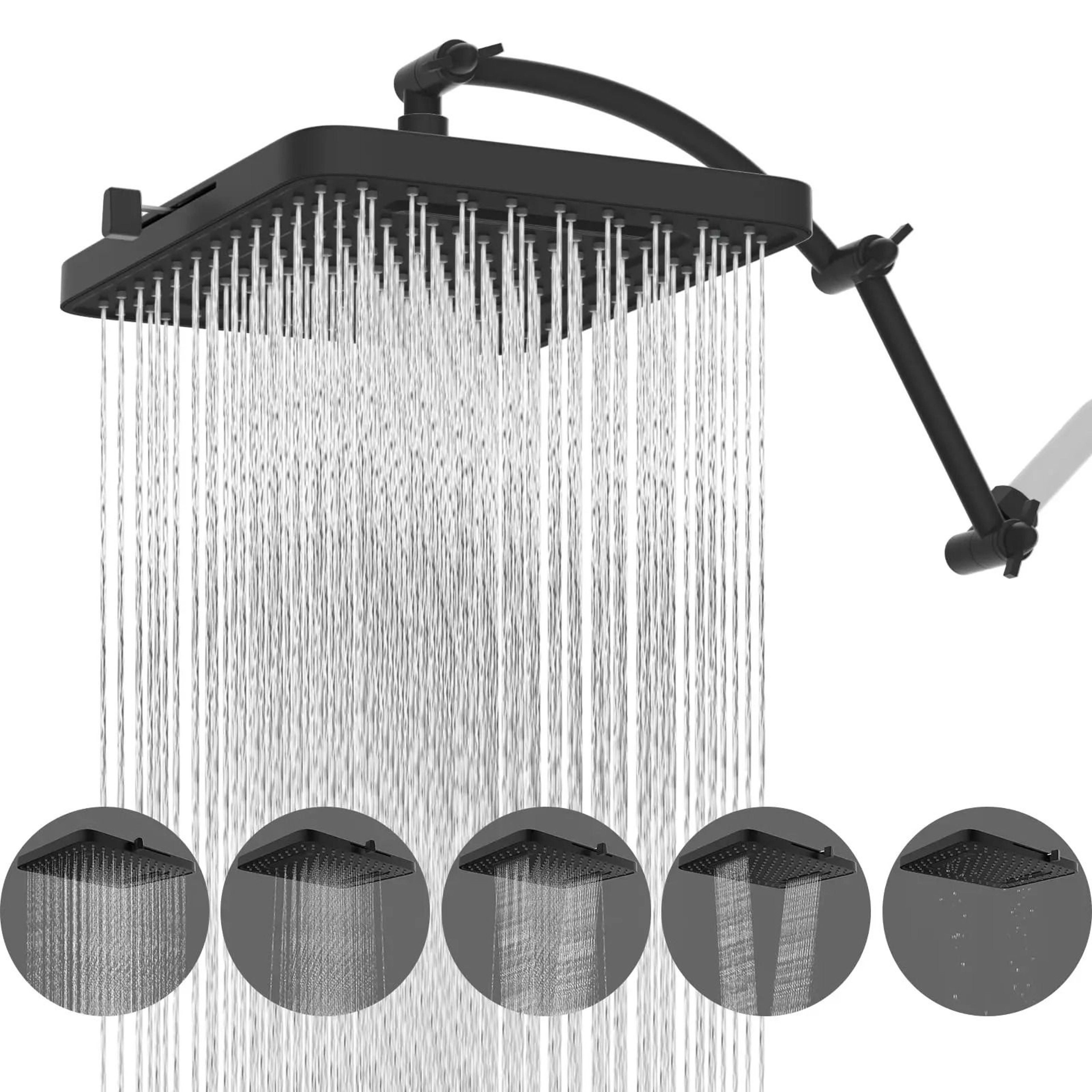 13 In HighPressure Rainfall Shower Head With Extension Arm 8