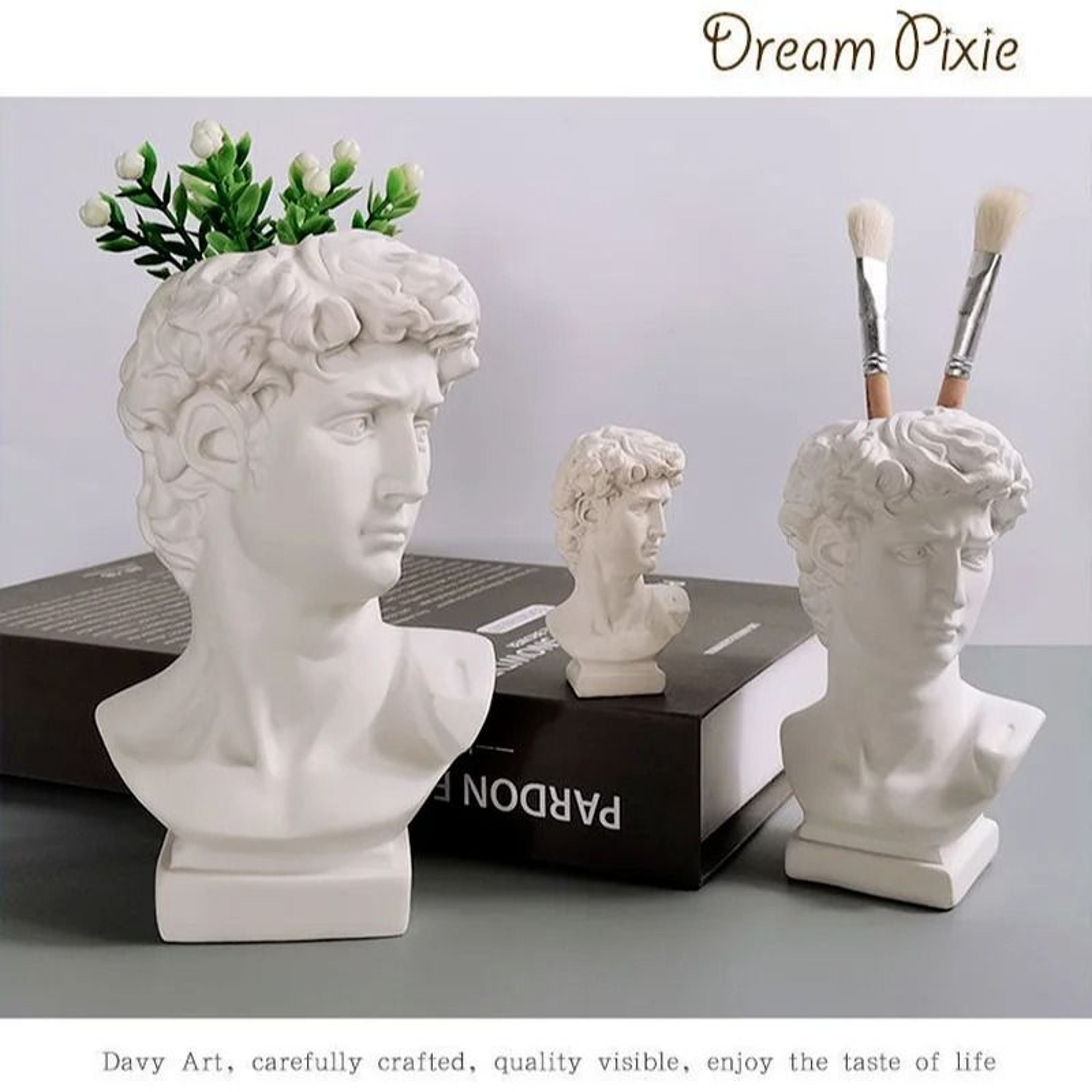 Nordic David Sculpture Vase And Artistic Storage Bucket 1