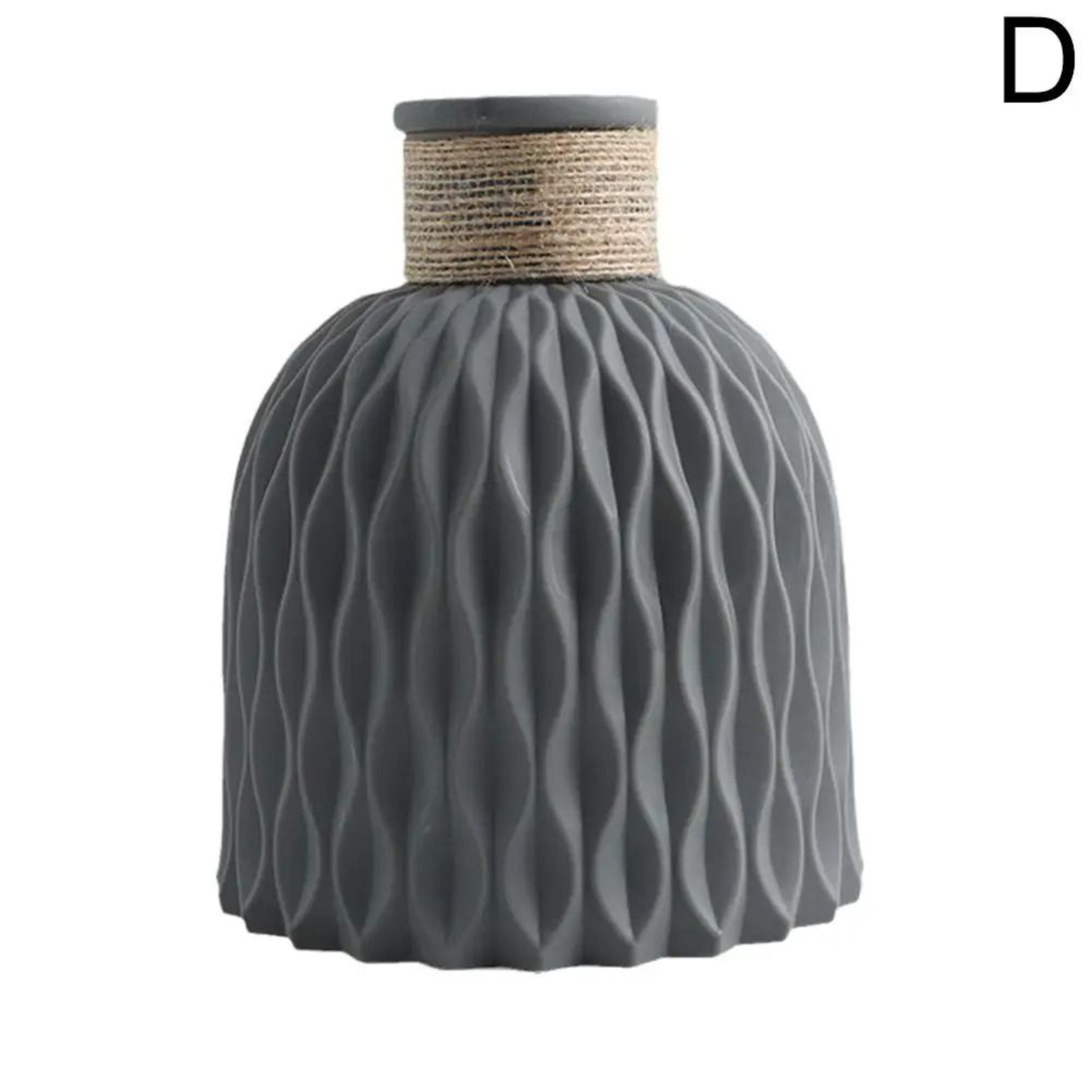 Shatterproof Porcelain Imitation Rope Plastic Vase 9