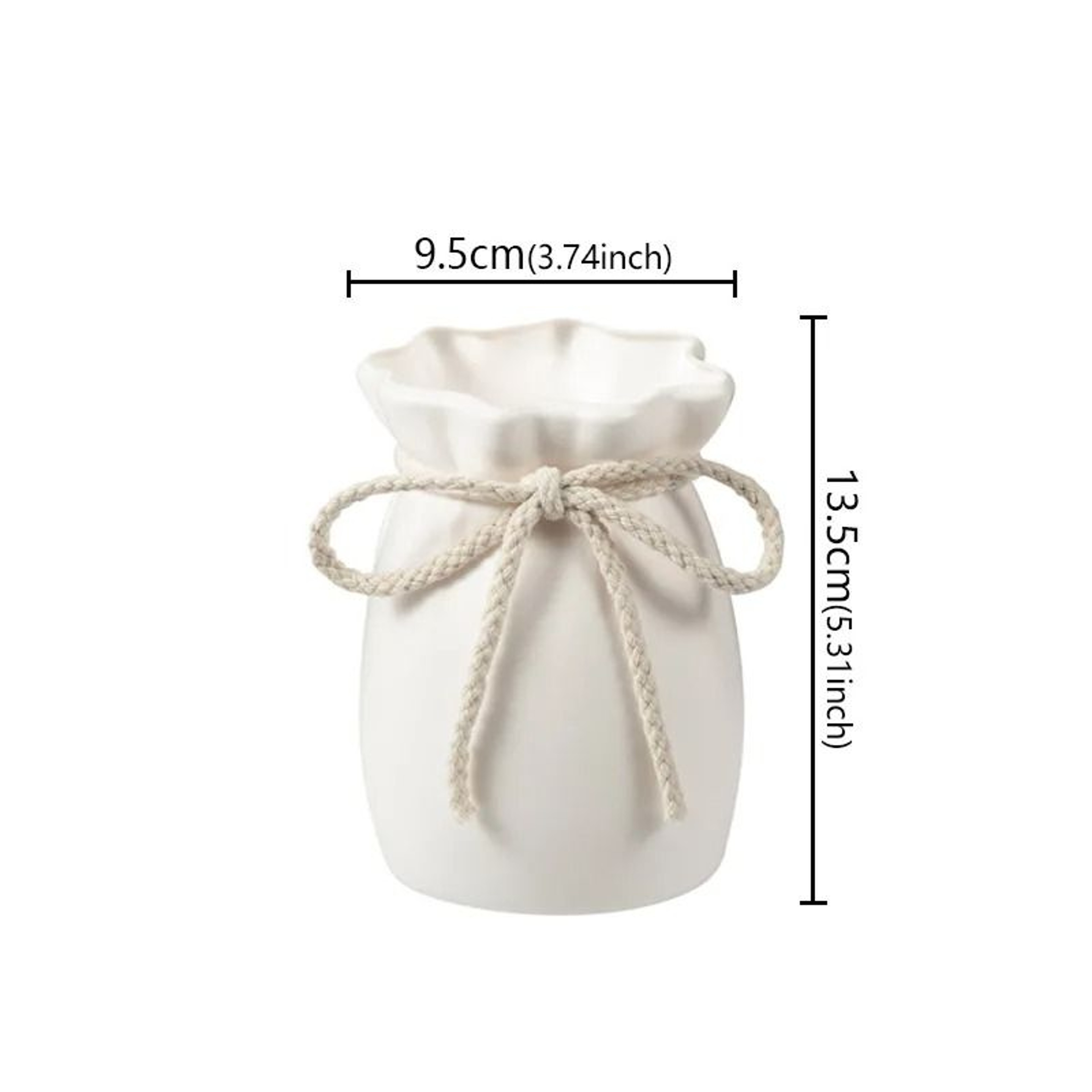 Bow Design Modern Nordic Decorative Plastic Vase 7