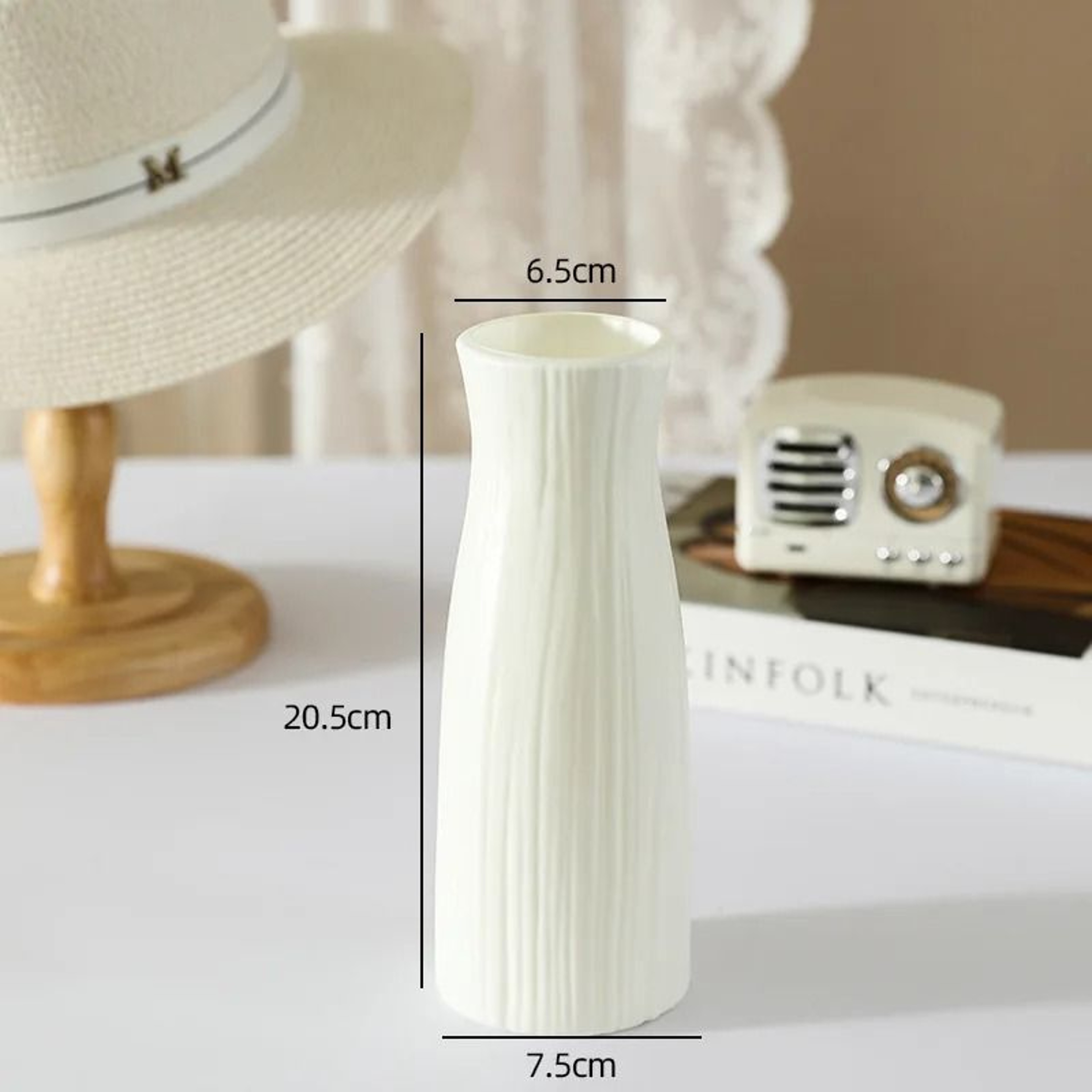Minimalist Silver Willow Simple Plastic Vase 8