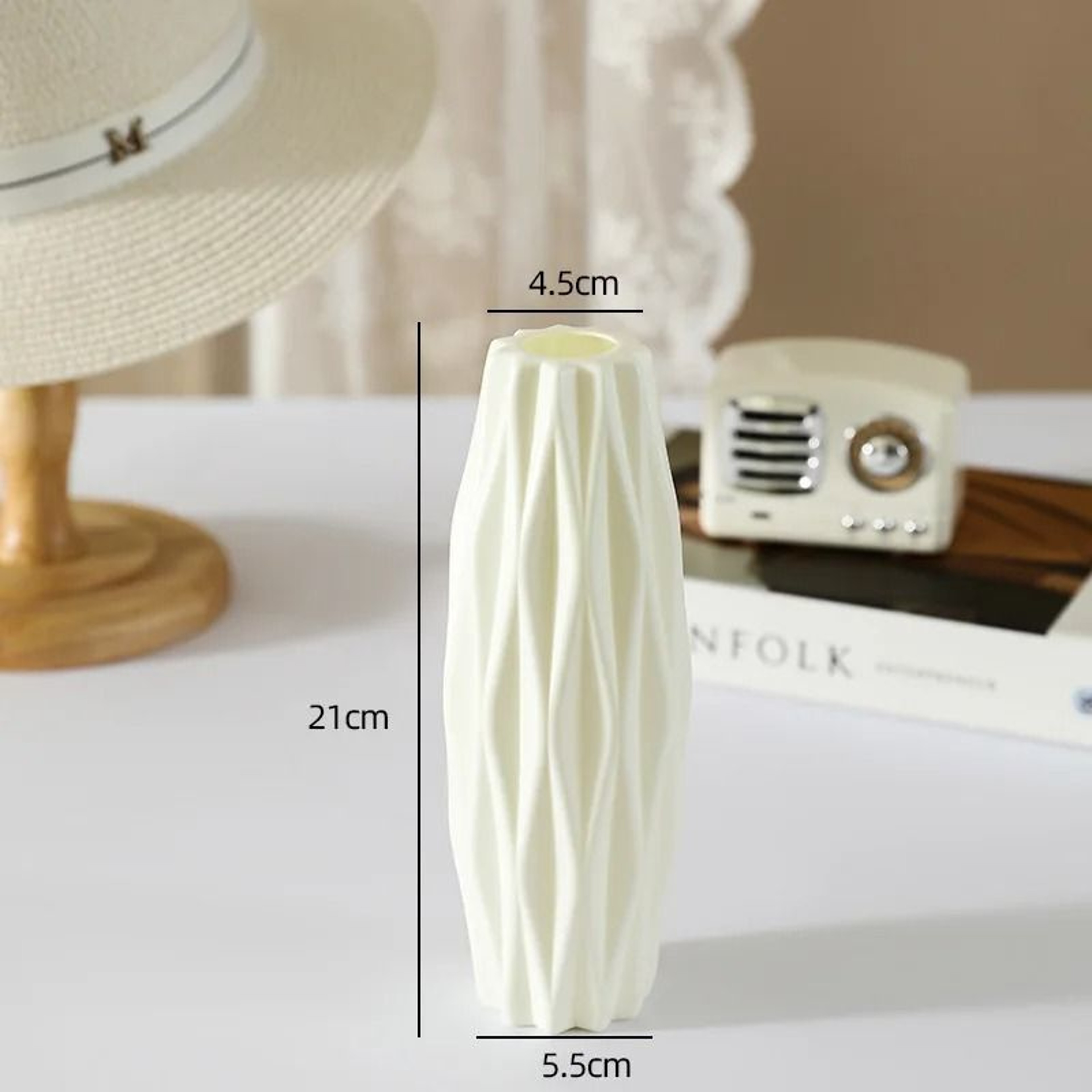 Minimalist Silver Willow Simple Plastic Vase 6