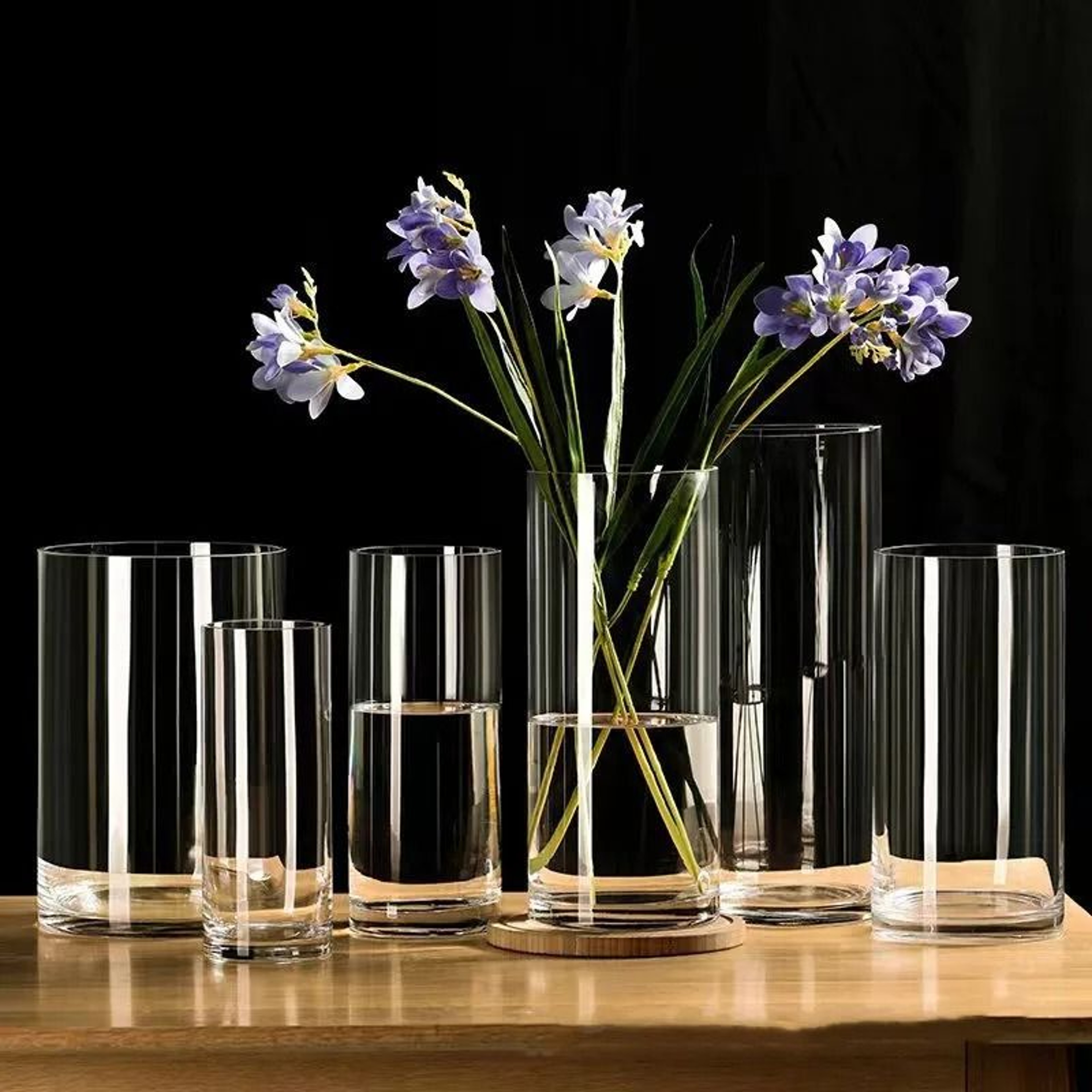 Desktop Glass Planter And Transparent Cylinder Vase 0