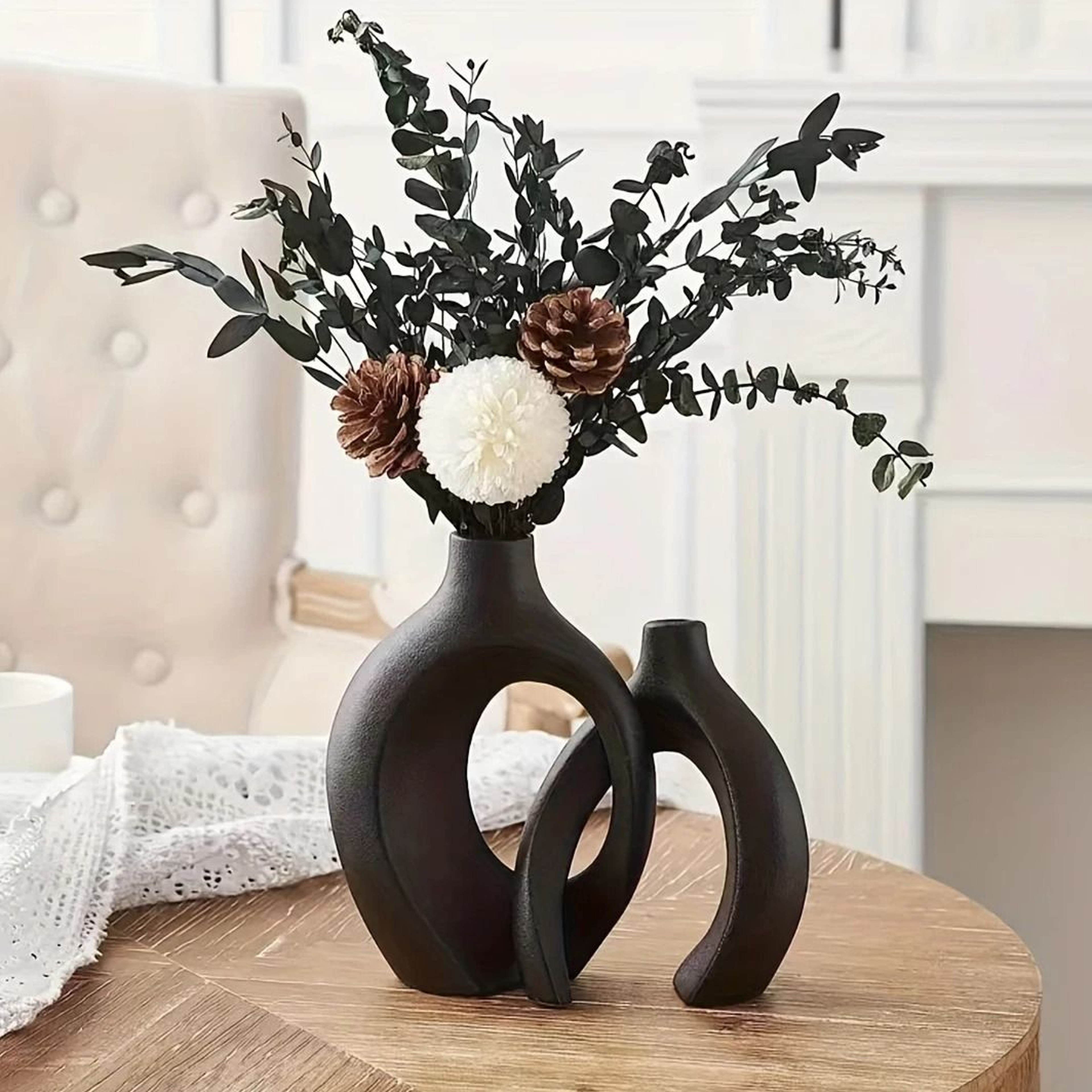 Hollow Nordic Modern Ceramic Vase Set 8