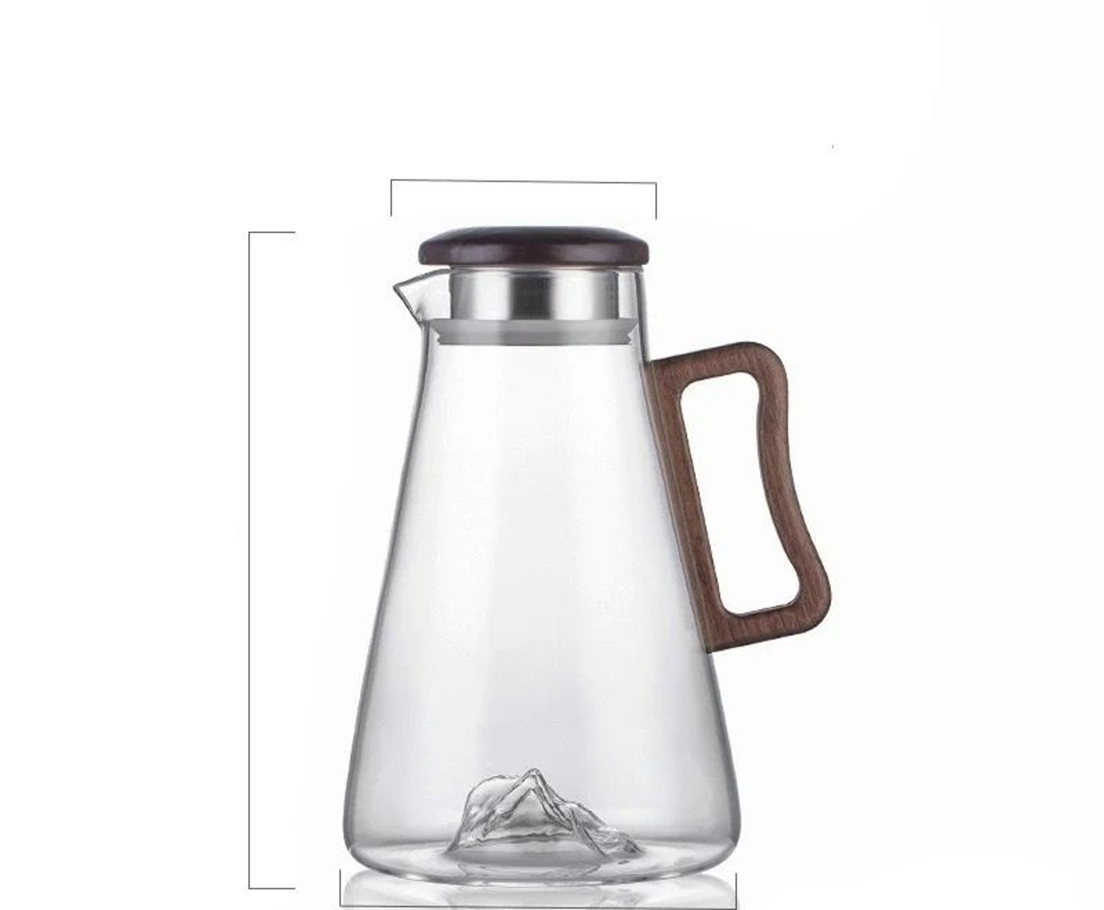 Large Capacity Glass Cold Water Jug Wooden Handle 5