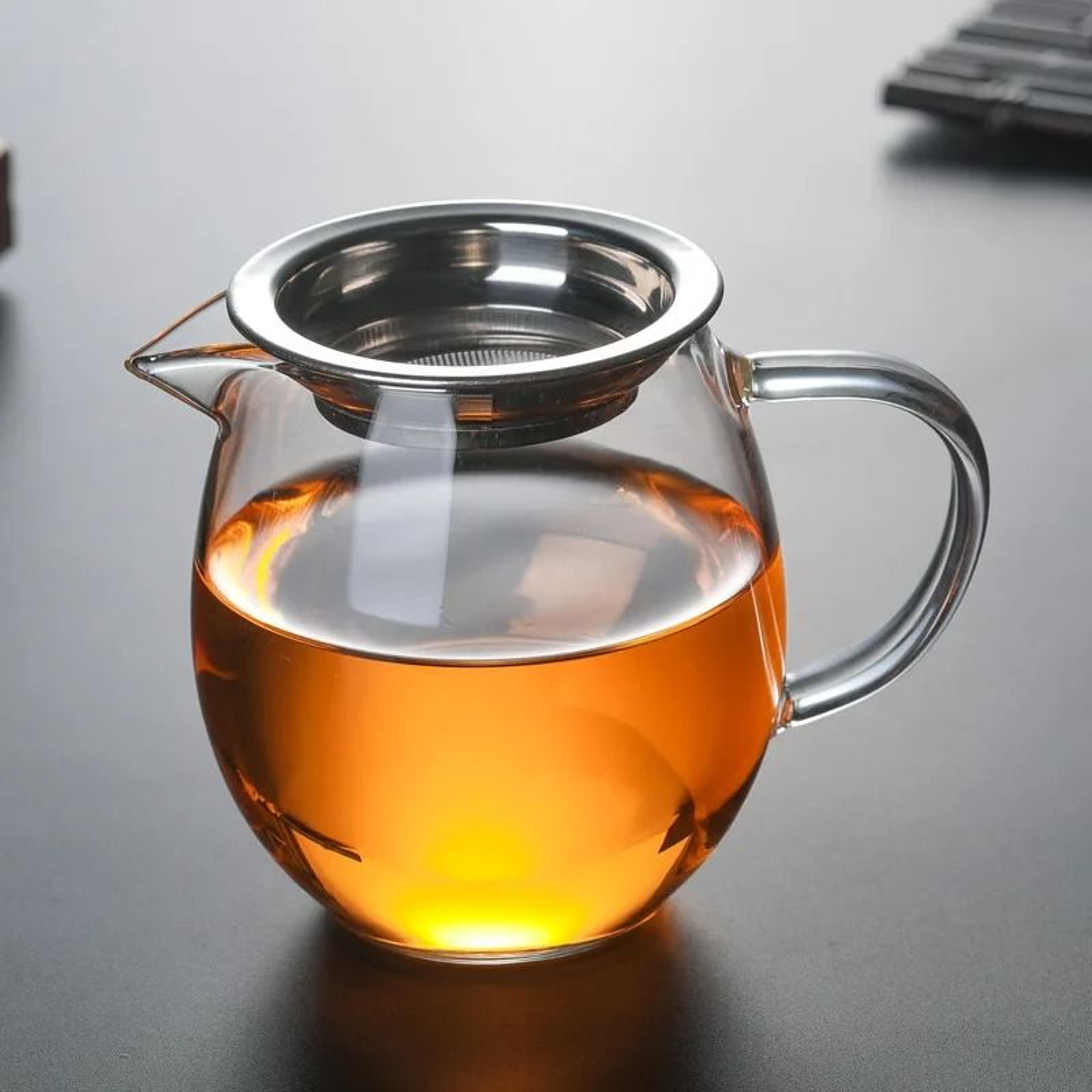 Heat Resisting Clear Glass Tea Pitcher Fair Cup 10