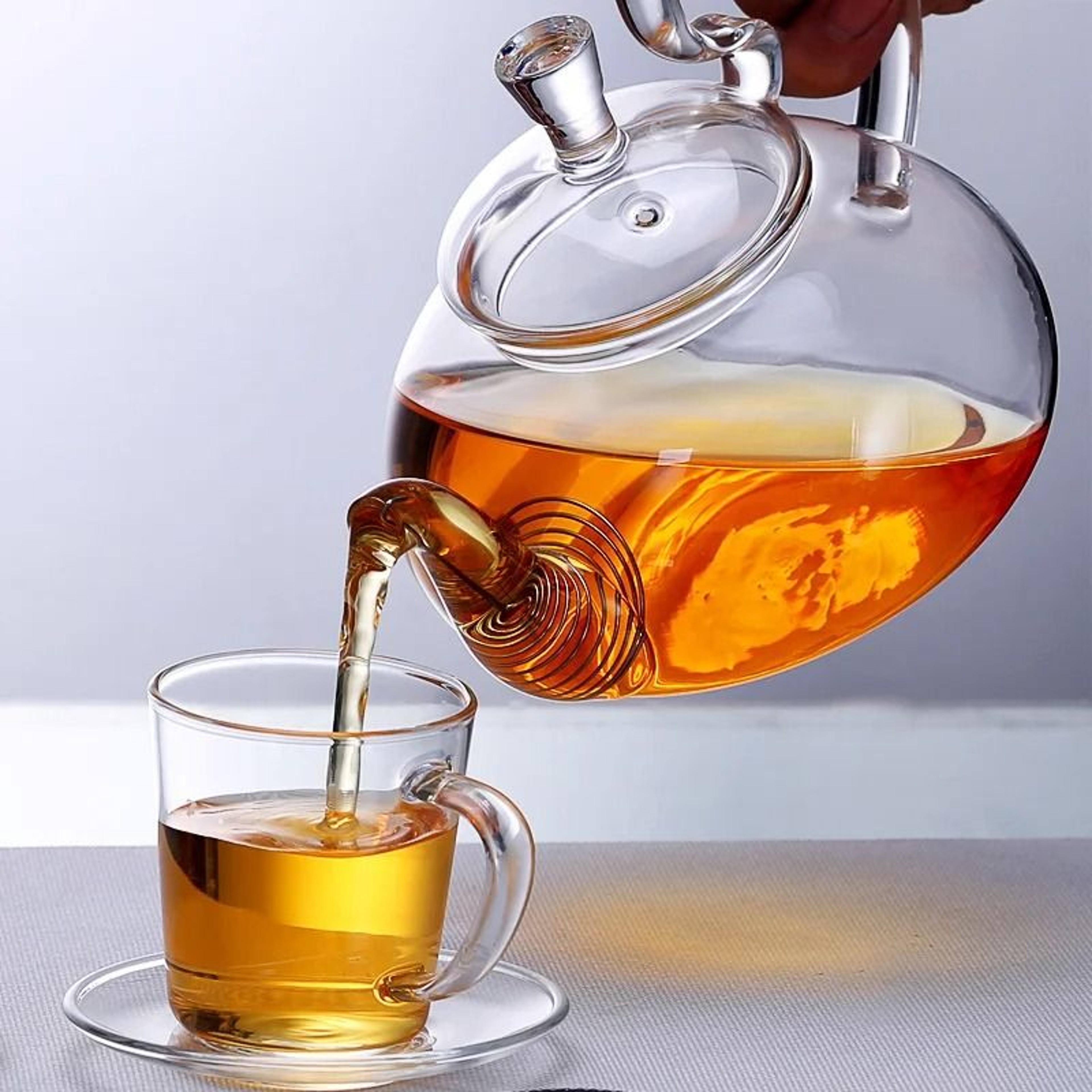 Flower Puer Glass Tea Teapot Kung Fu Tea Maker 3