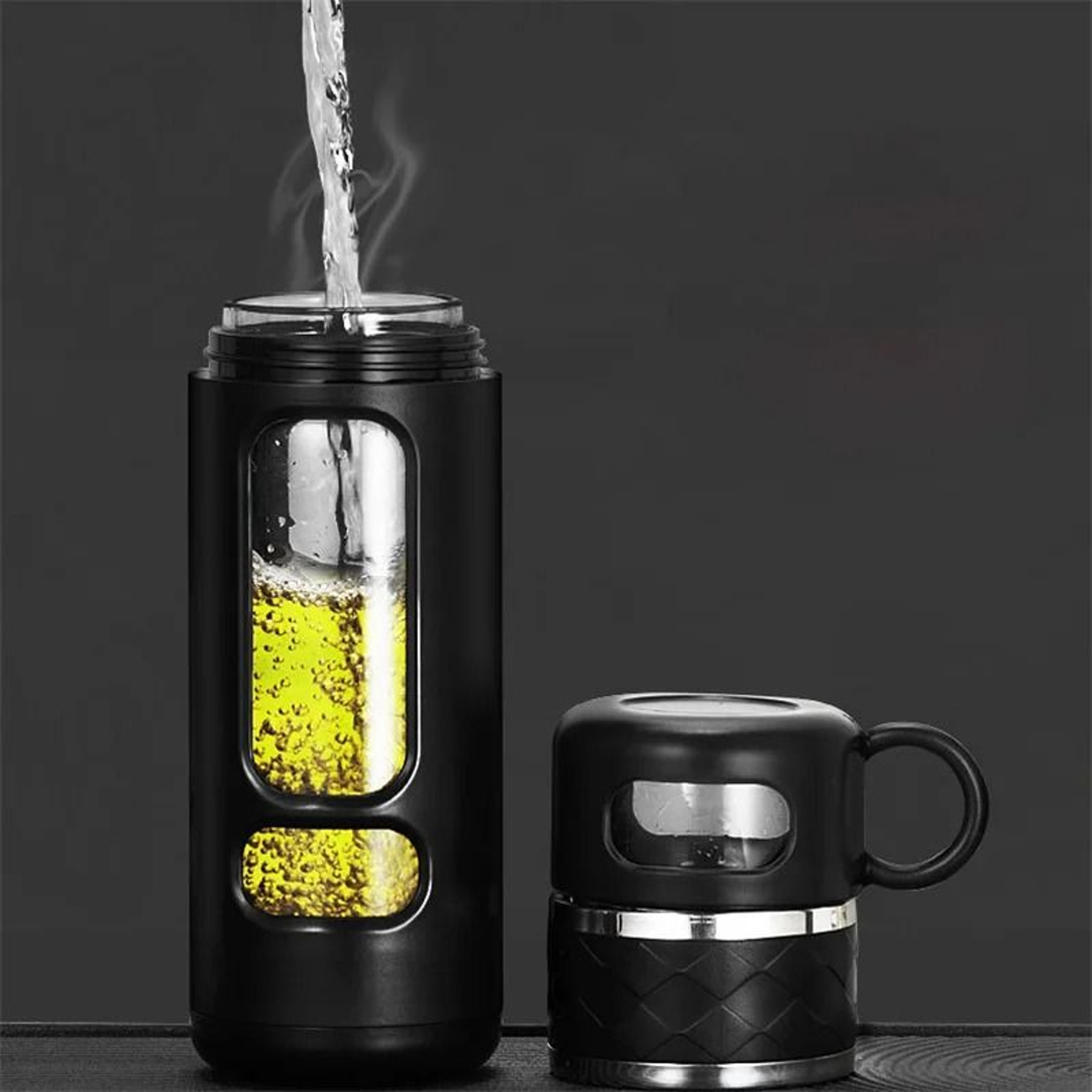 520ML Tea Water Separation Glass Bottle 2
