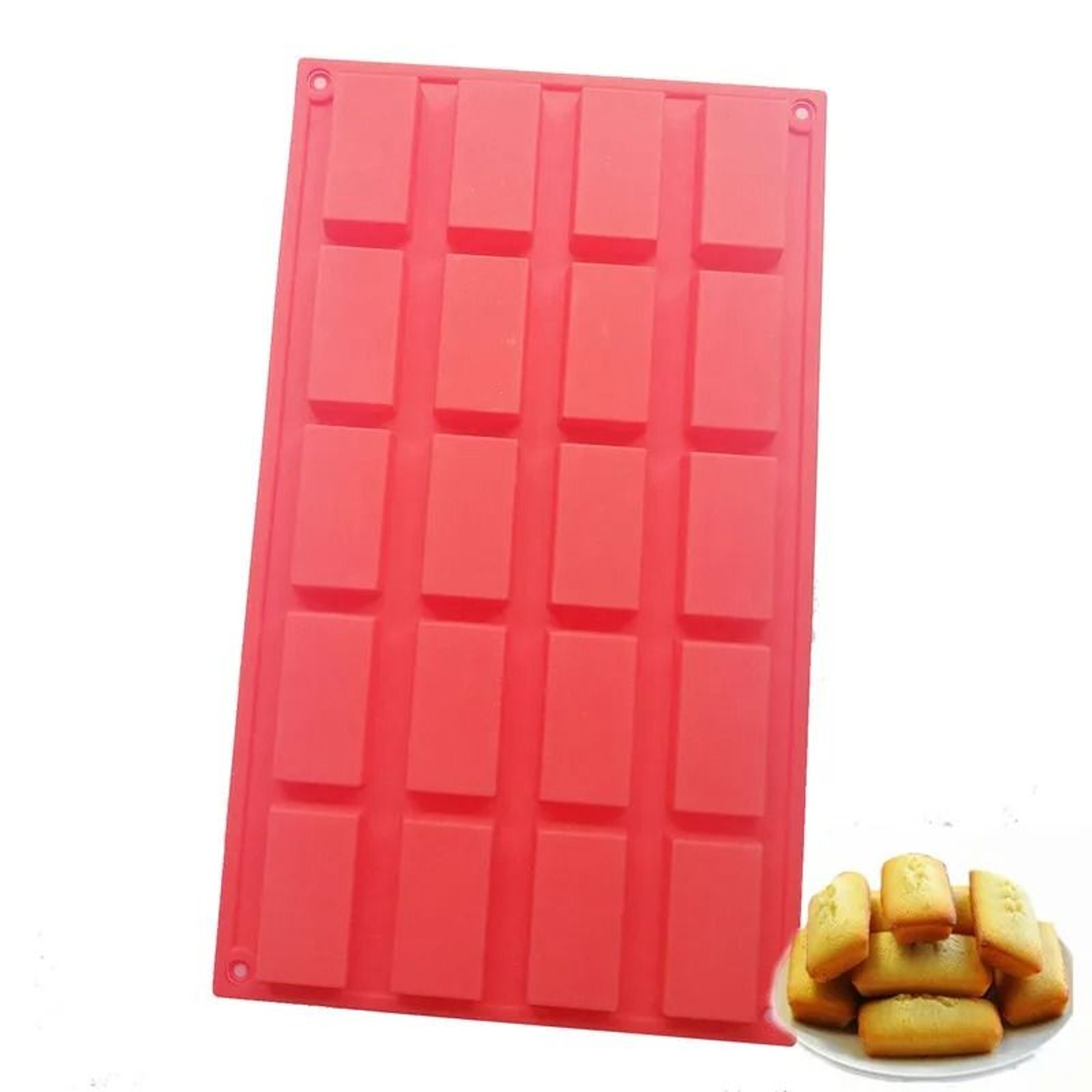 20 Cavity Financier Silicone Cake Mold 0