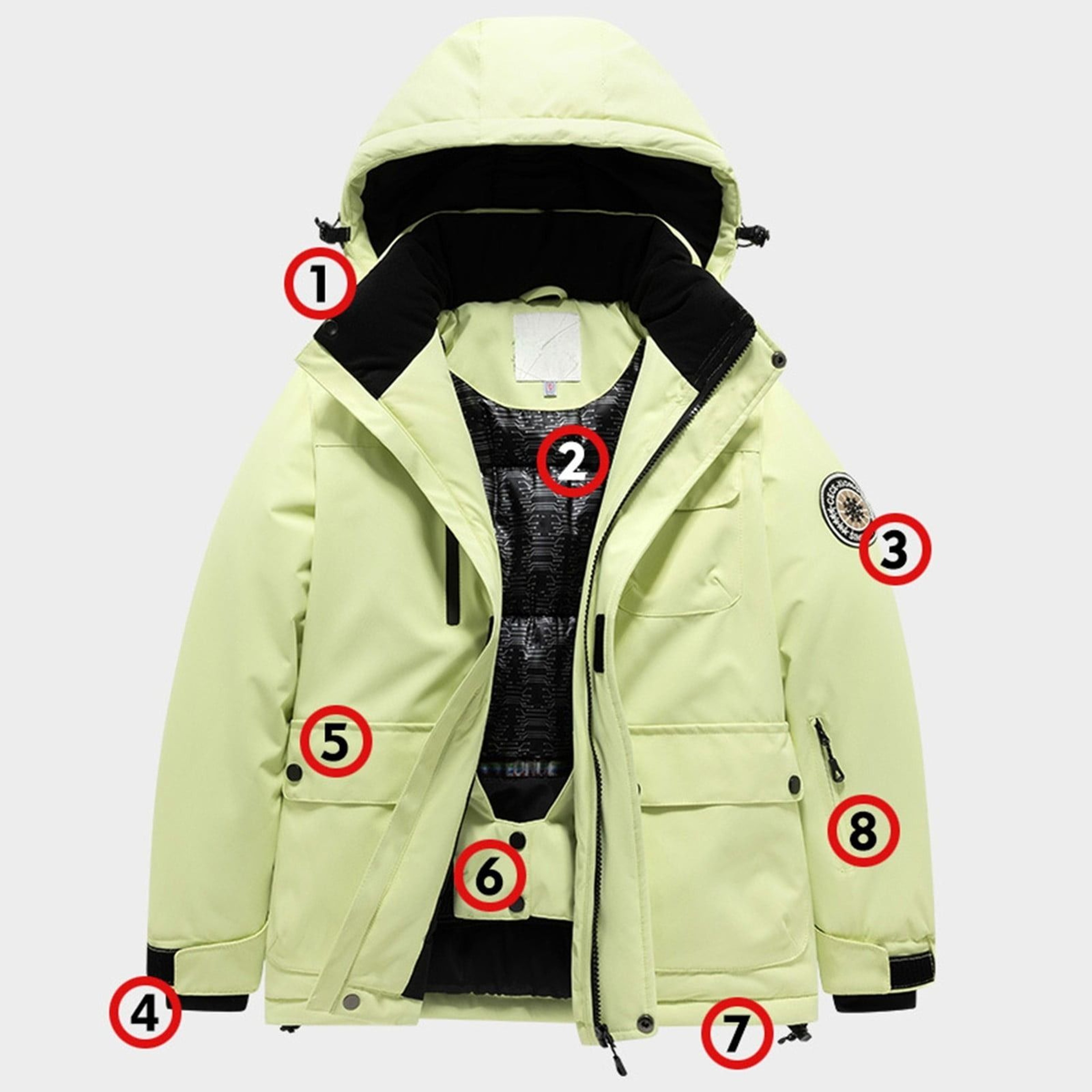 Kids Winter Ski Coat And Pants Set Waterproof Warm Snow Suit 3