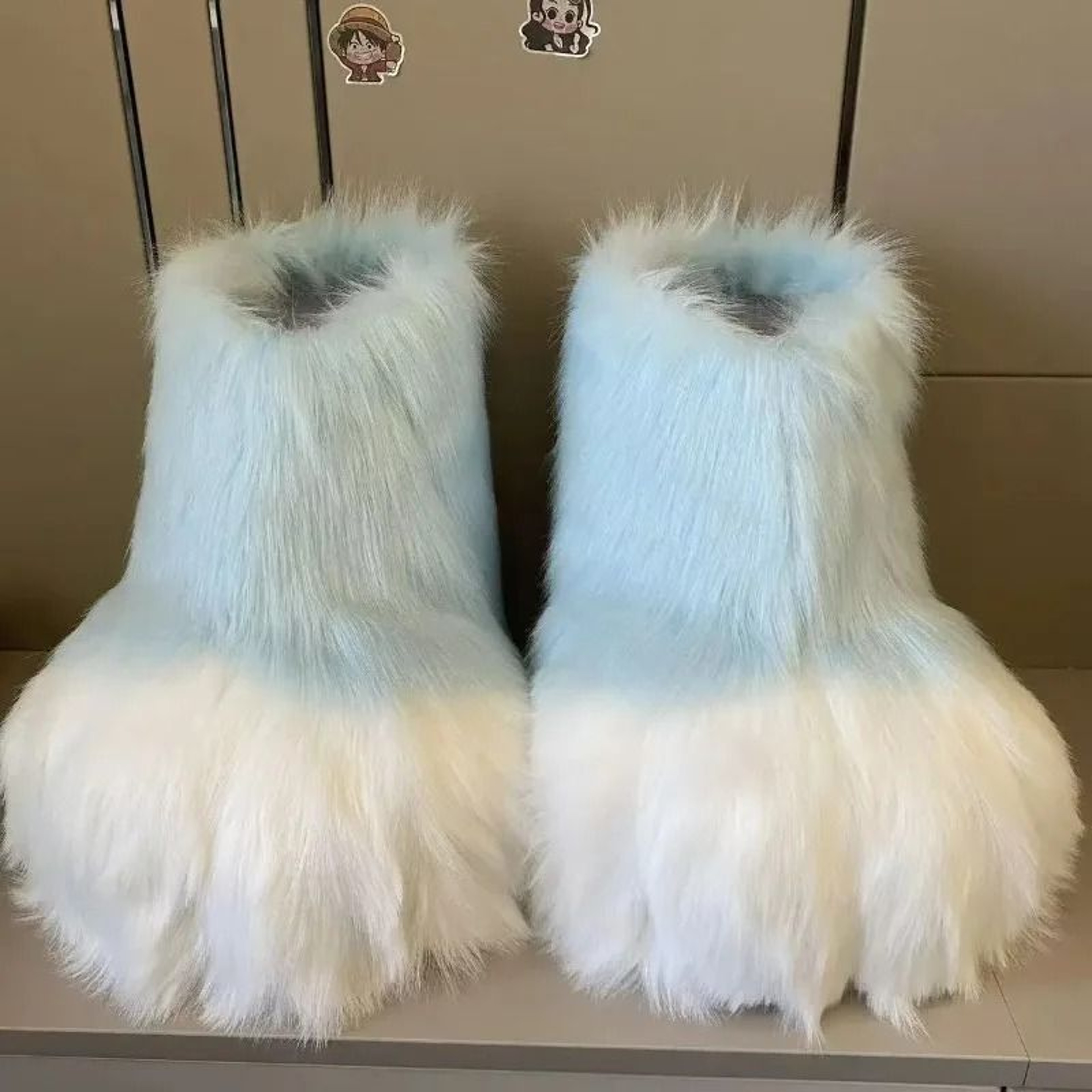 Fluffy Kig Fursuit Cosplay Paw Shoes 4