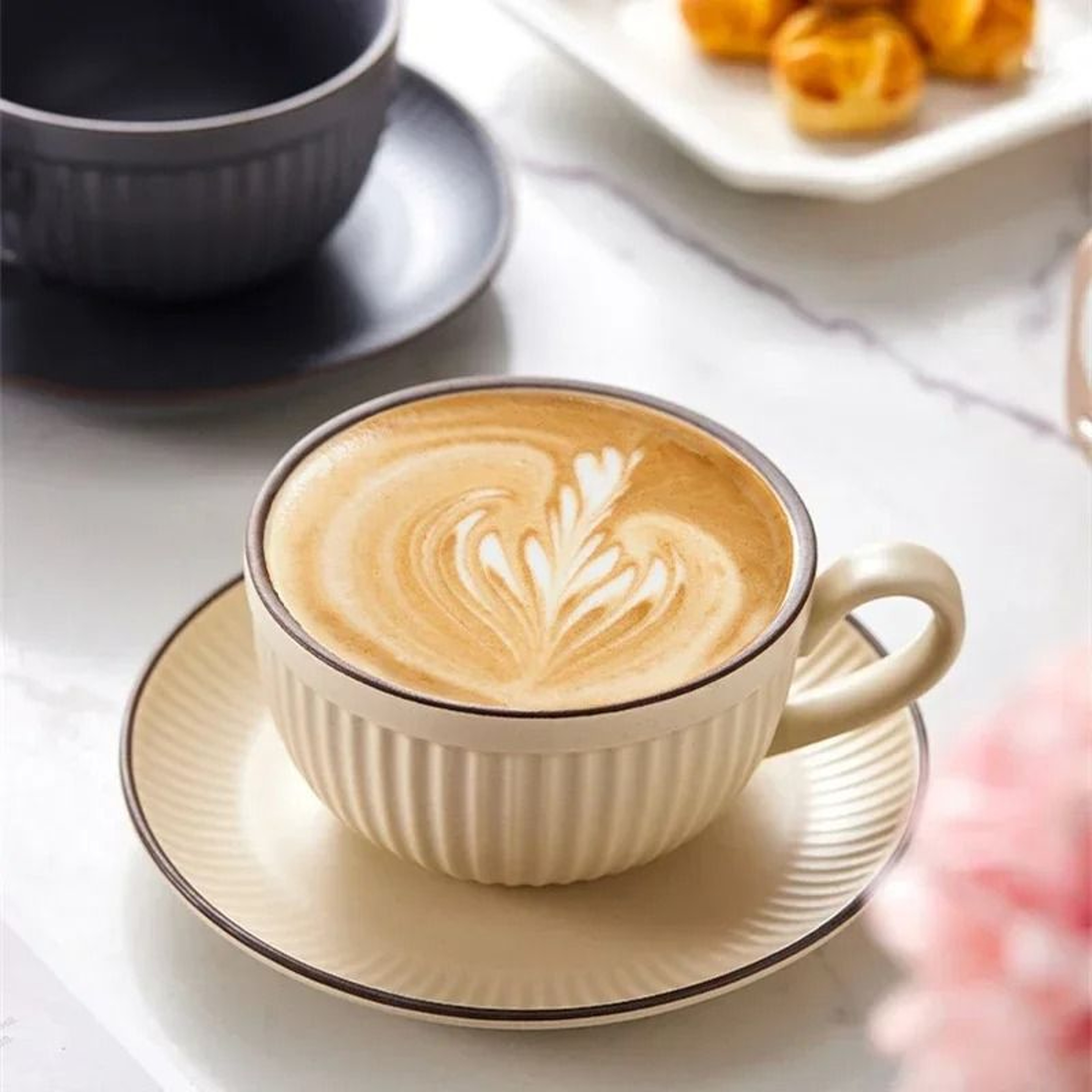 Retro Pumpkin Ceramic Cup And Saucer Set 0
