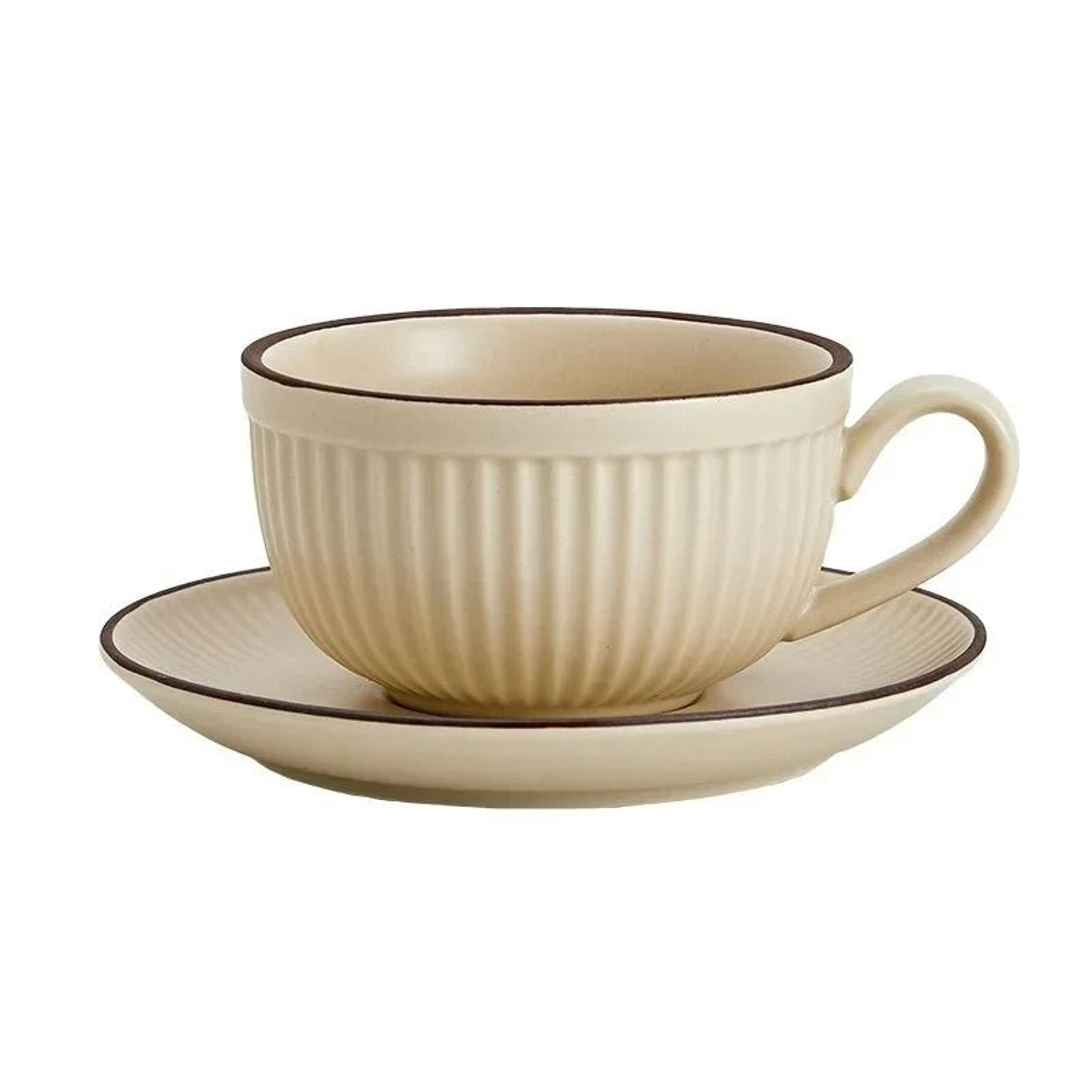 Retro Pumpkin Ceramic Cup And Saucer Set 4
