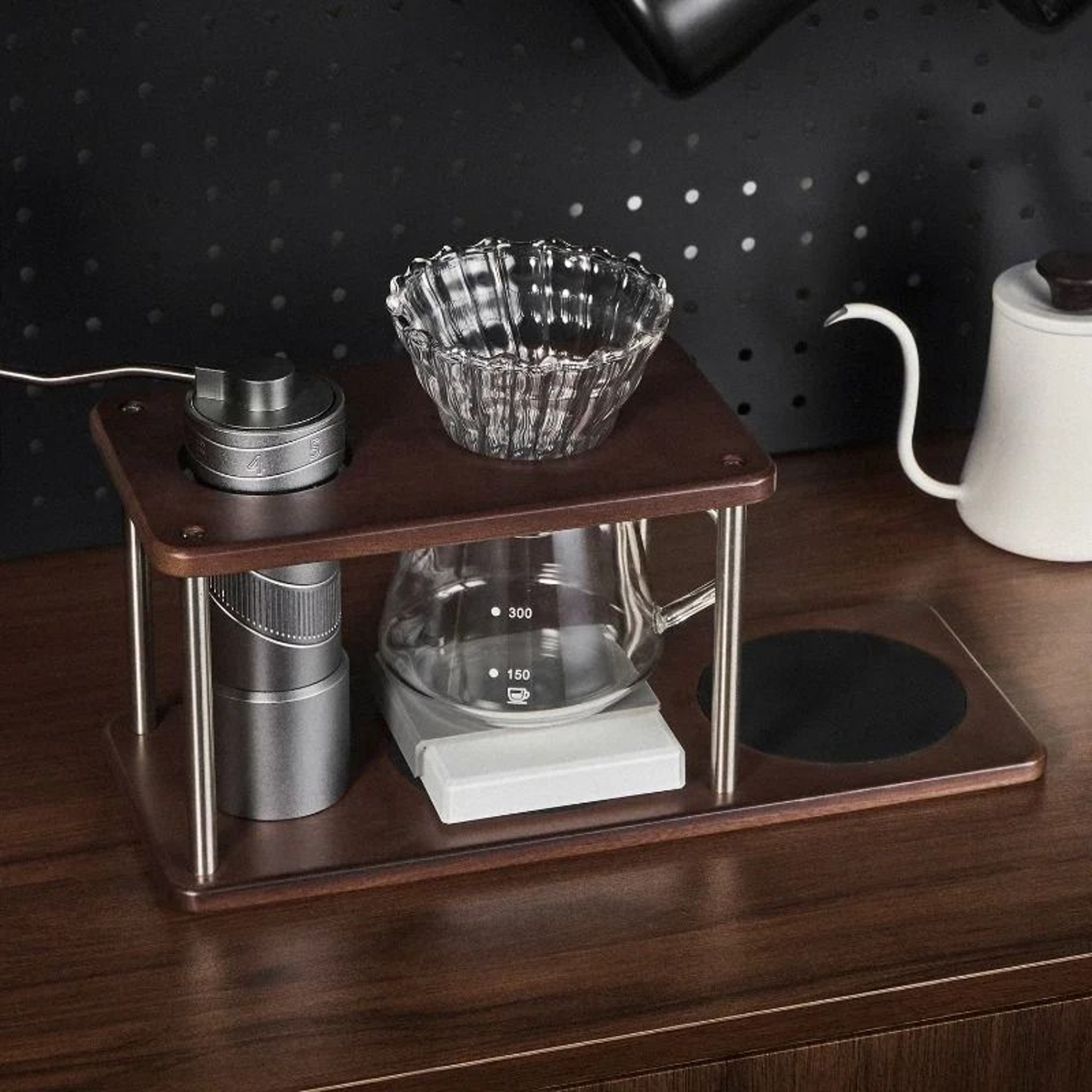 Solid Wood HandBrewed Coffee Stand 2