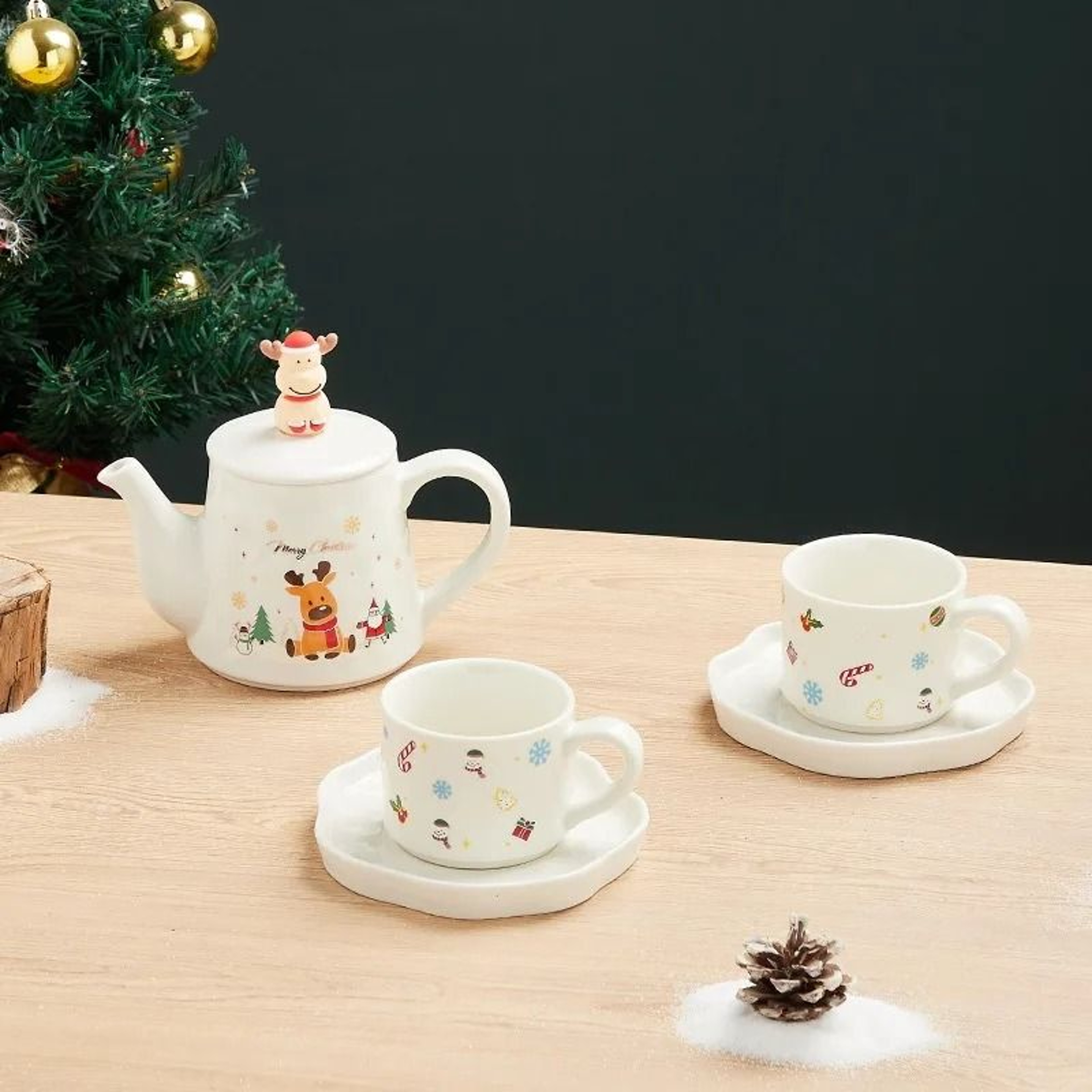 Christmas Porcelain Teaware Gift Set 3