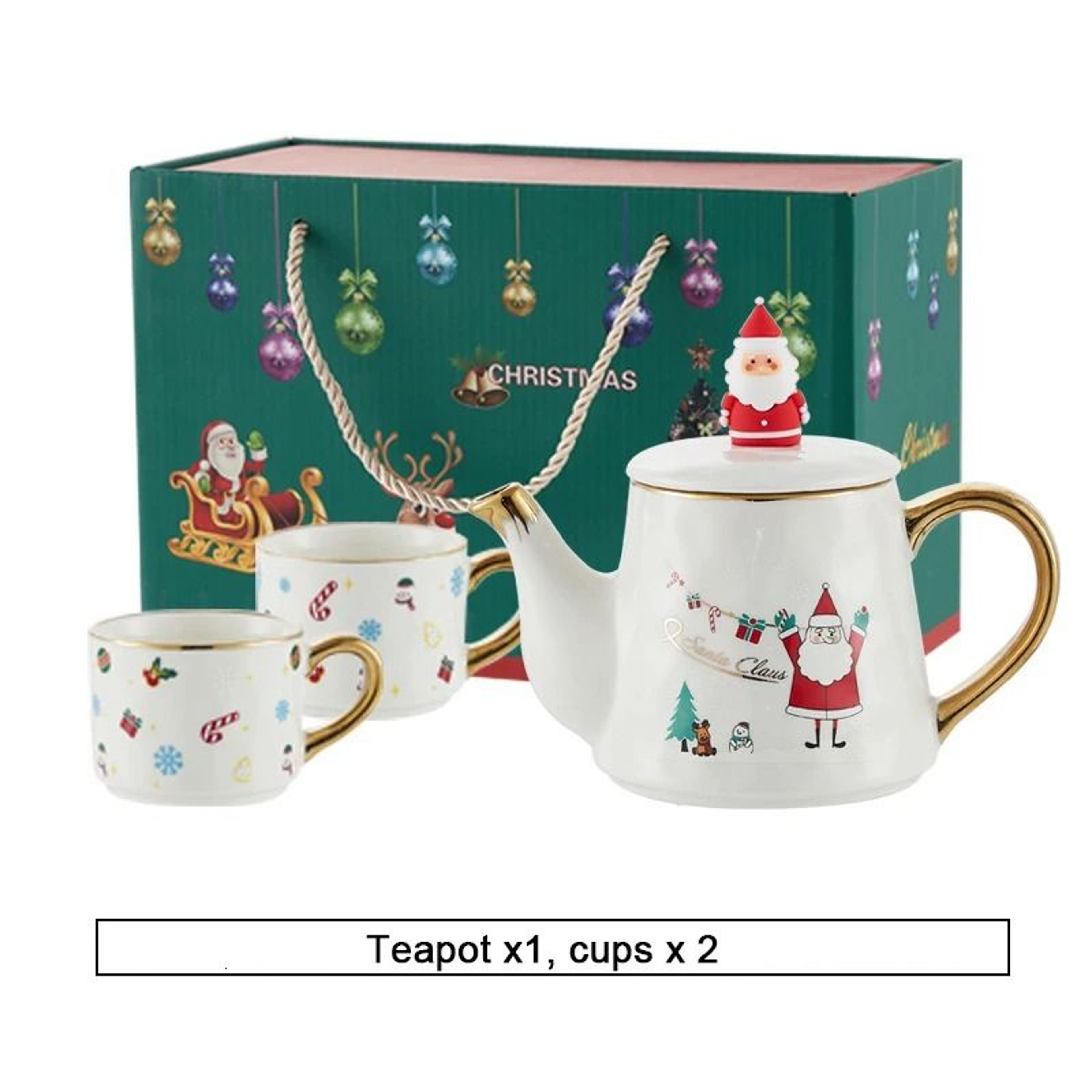 Christmas Porcelain Teaware Gift Set 8