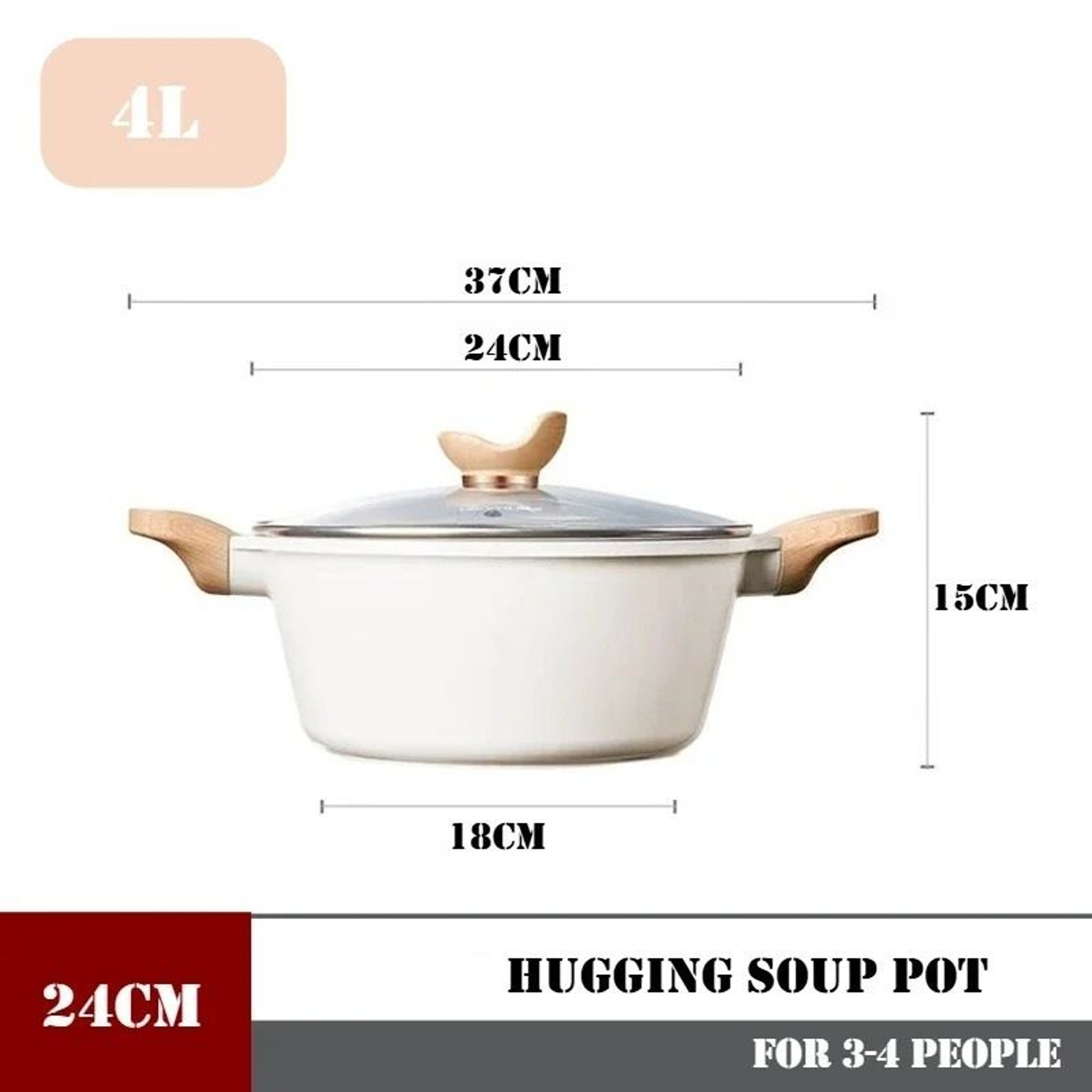 Hugging Large Capacity Stock Pot 7