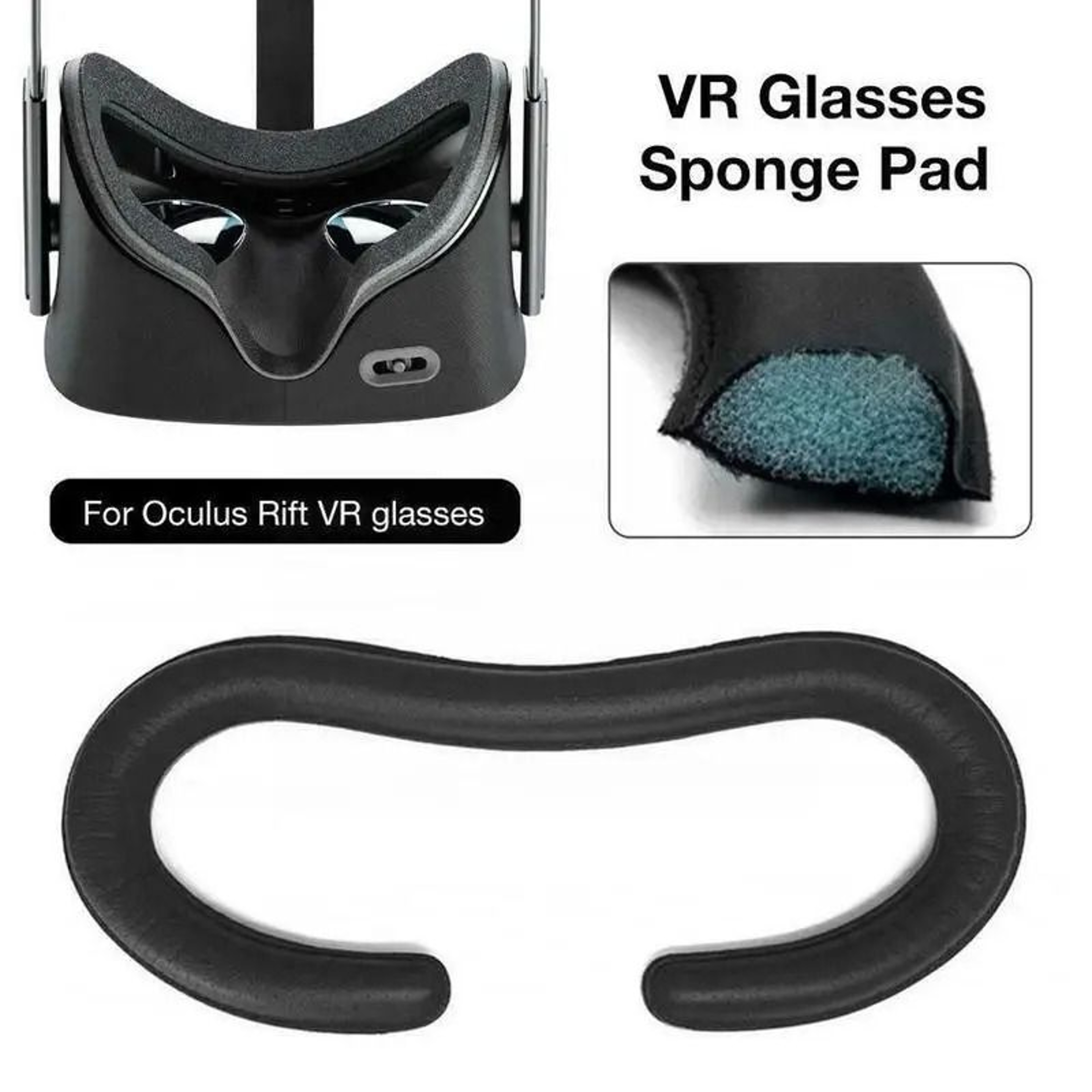 PU Leather Foam Replacement Eye Pad For VR Headsets 4