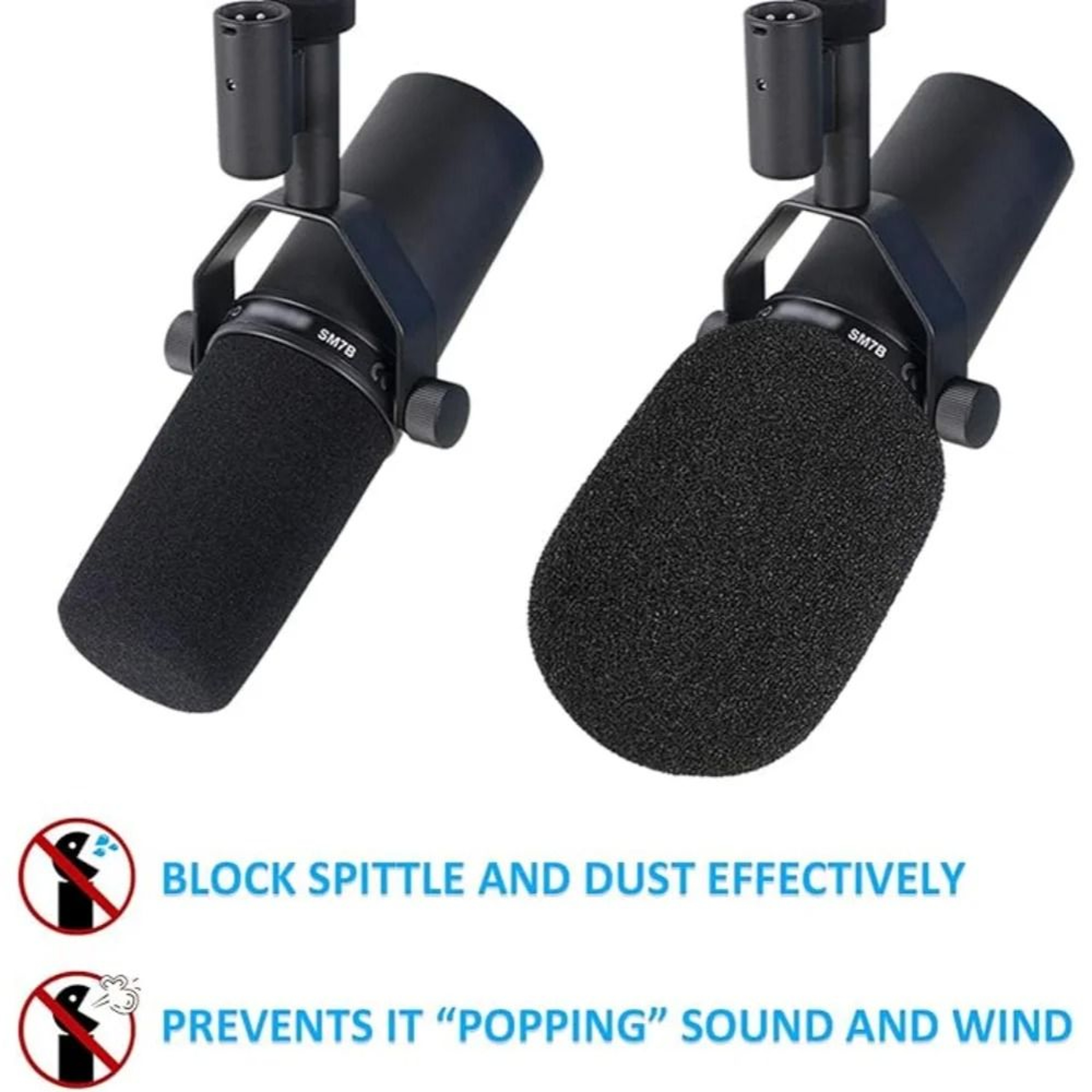 Professional Microphone Windscreen And Noise Reduction Foam Set 2