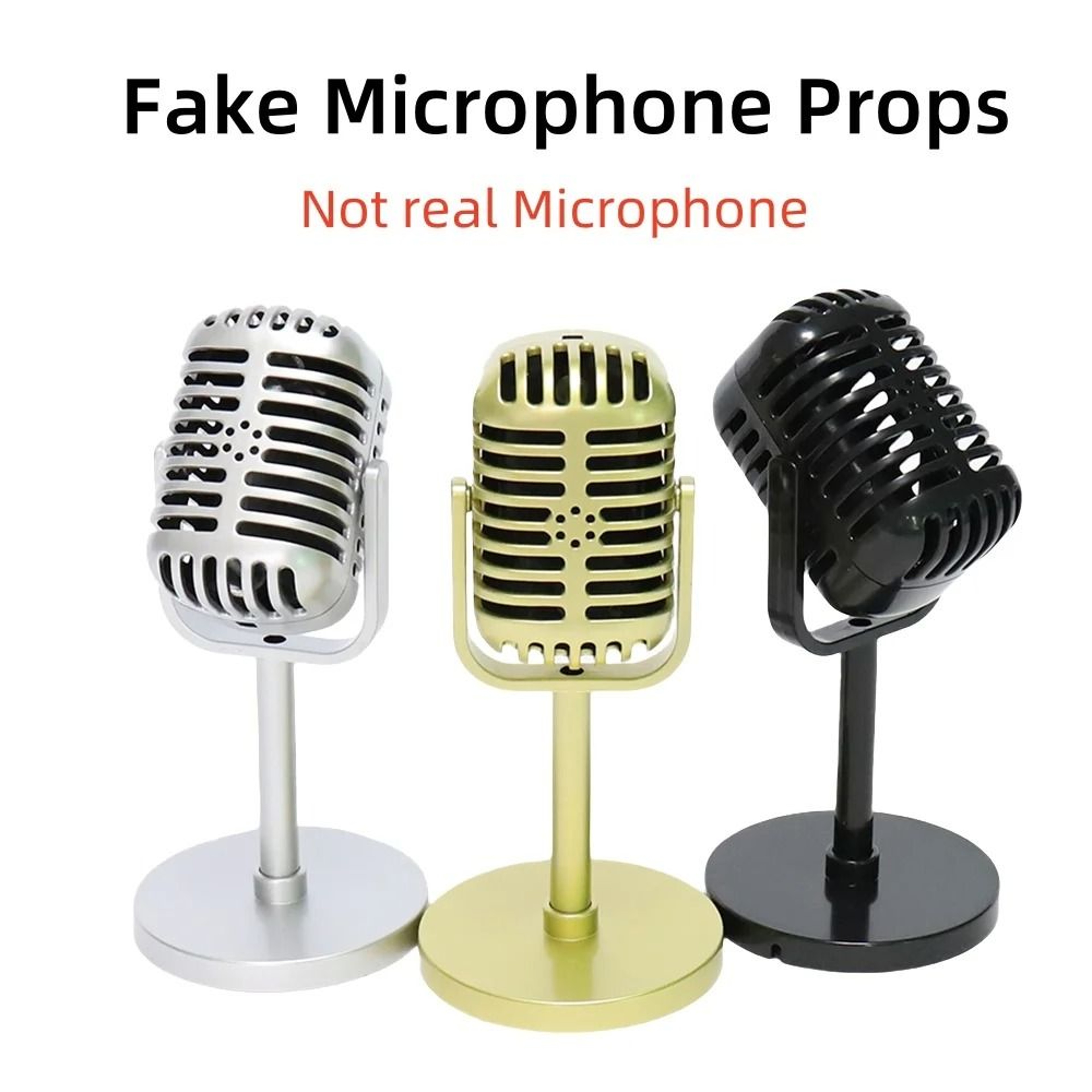 Vintage Style Retro Microphone Prop 0