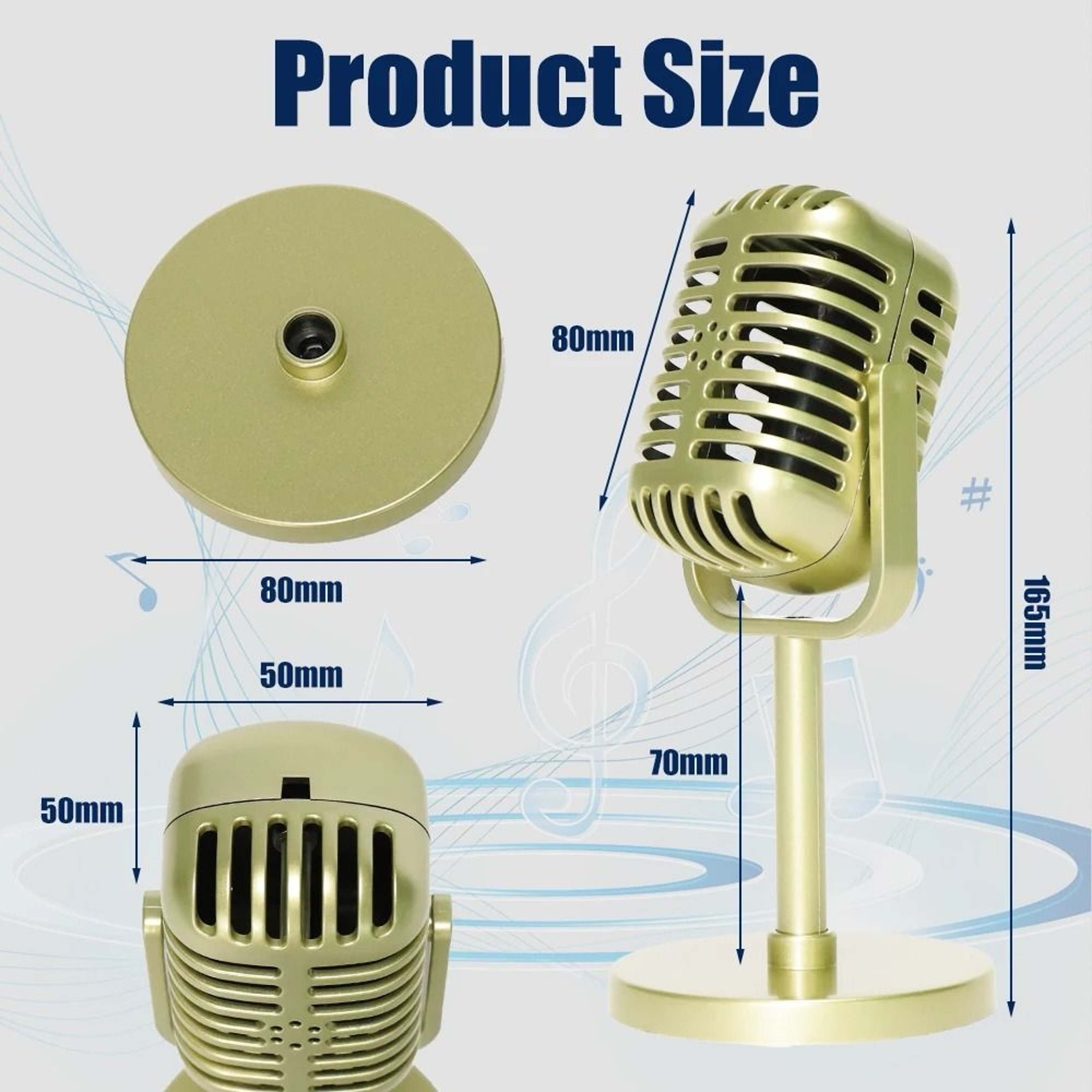 Vintage Style Retro Microphone Prop 5