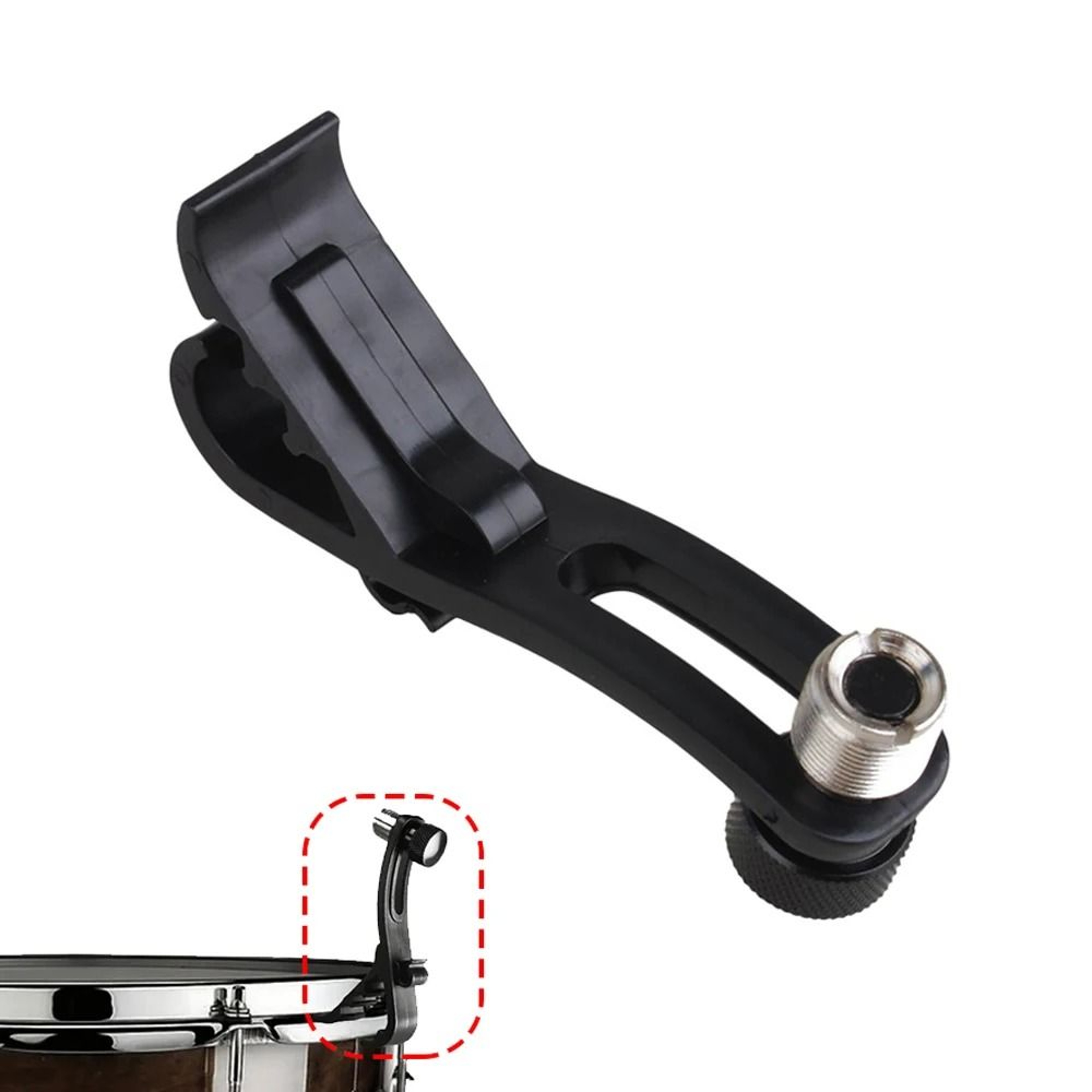 Adjustable Drum Rim Microphone Clamp With Shock Absorption 0
