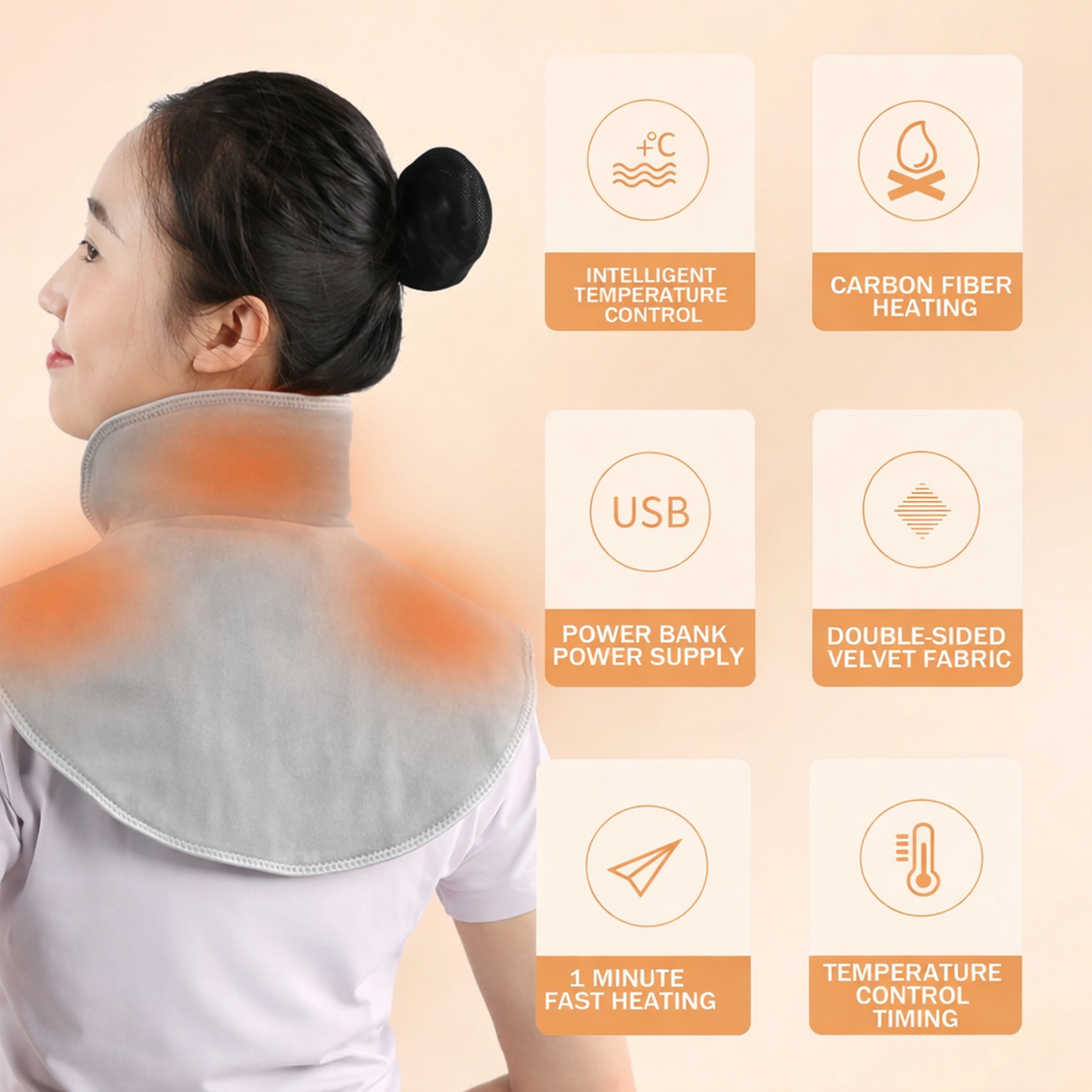 Electric Heating Neck and Shoulder Massager with Infrared Therapy – view 9