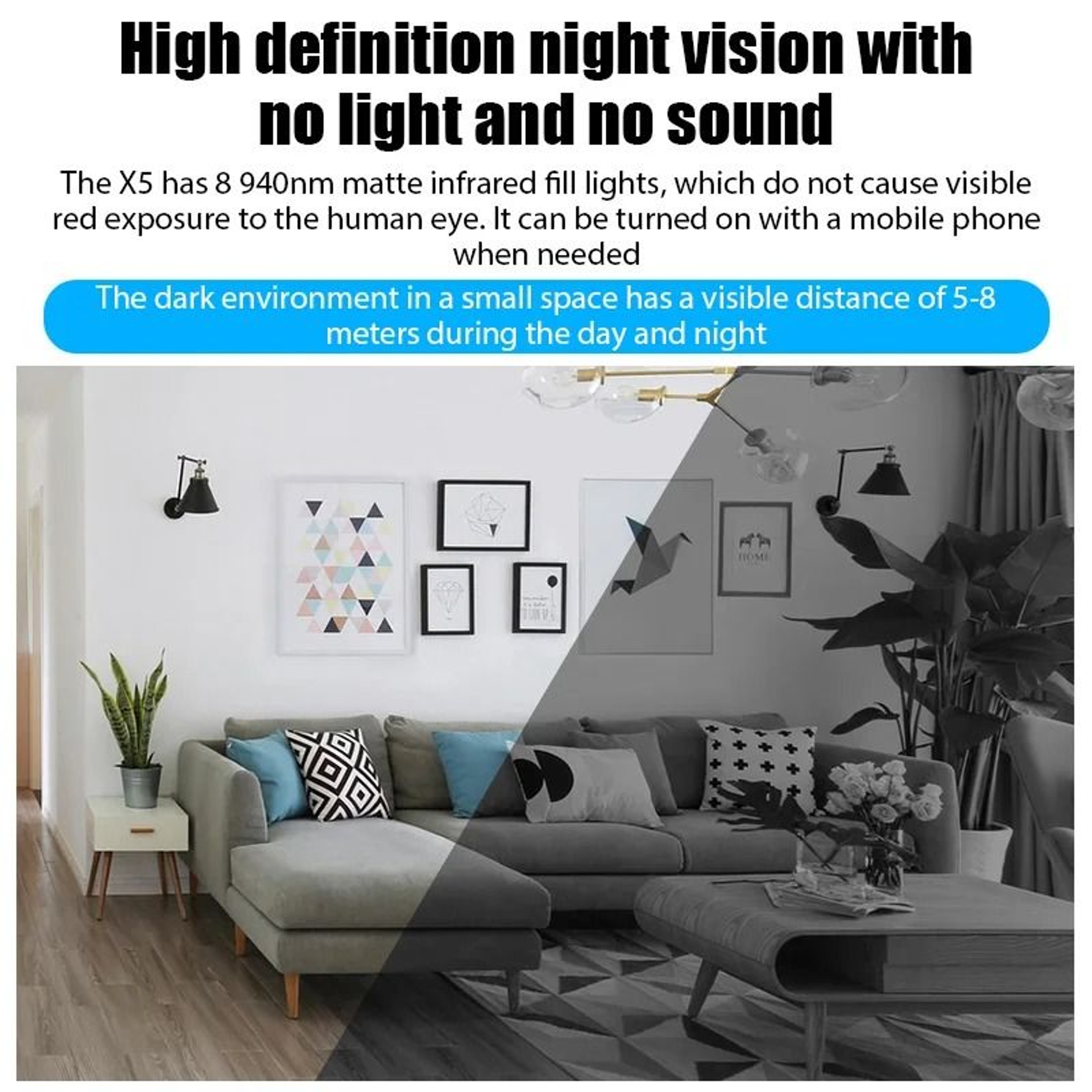 Professional UltraCompact 1080P HD Security Camera And Wireless Motion Detection Monitor 4