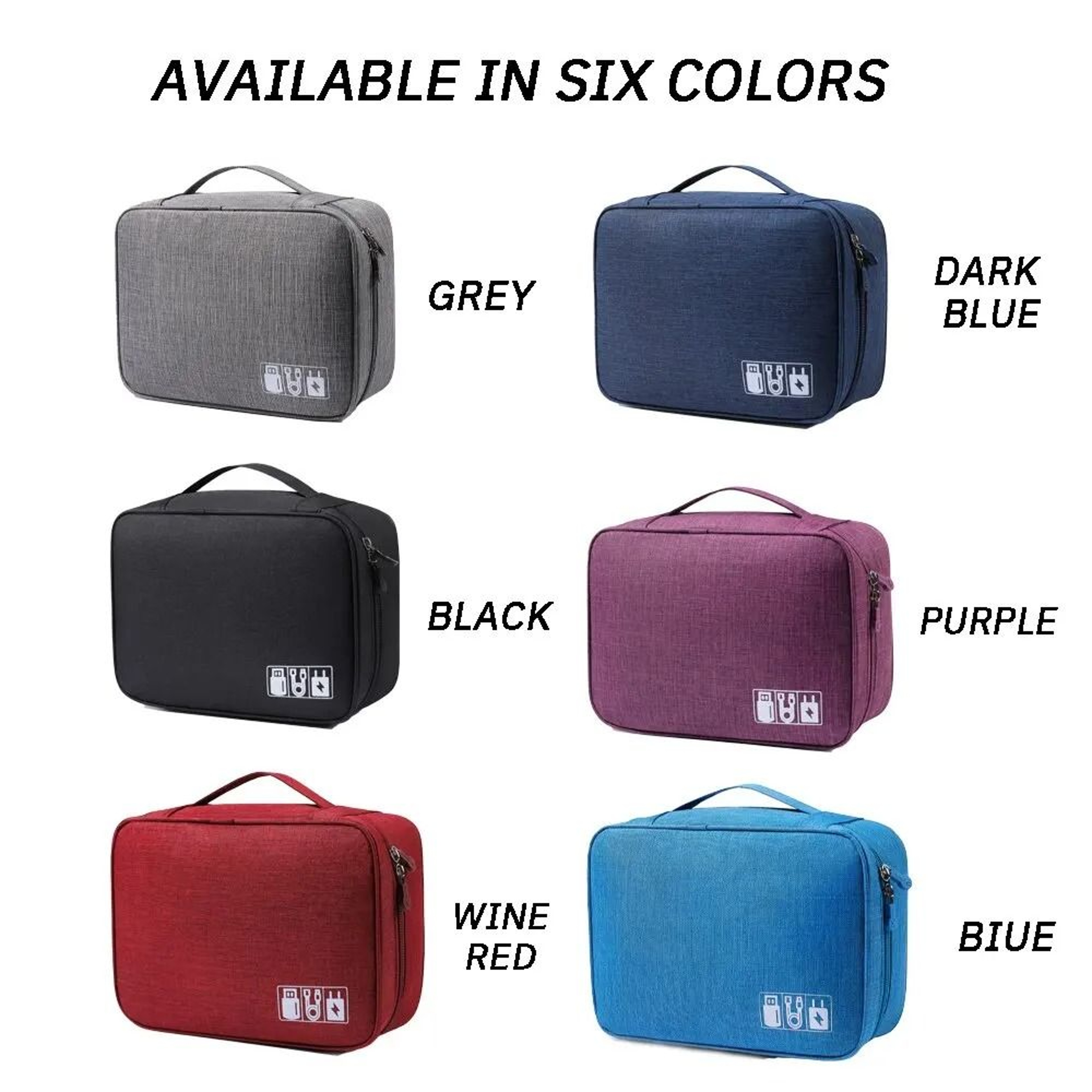 Professional Portable Waterproof Digital Organizer And Travel Cable Management Bag 5