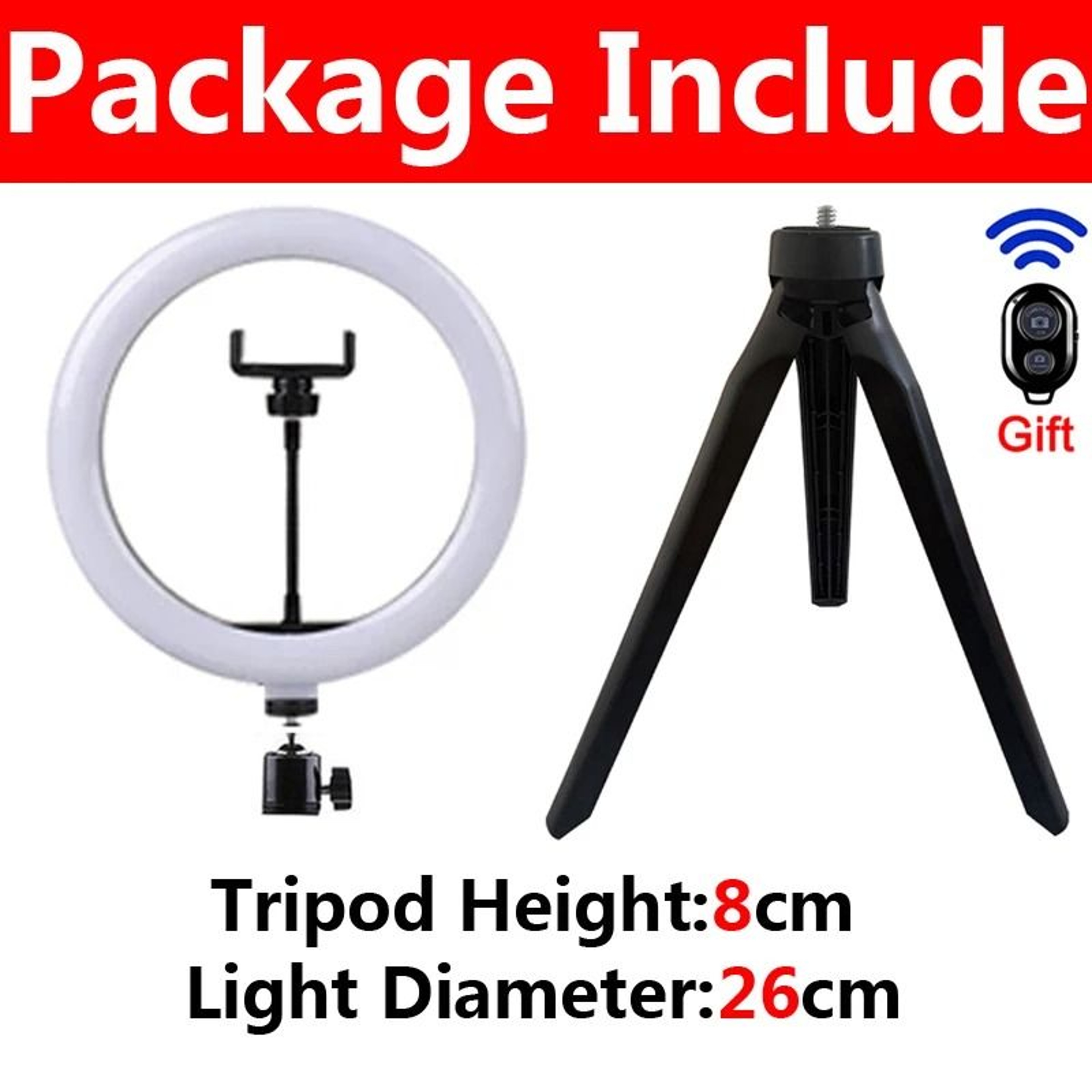 Professional HighDefinition LED Studio Ring Light With MultiHeight Tripod And Bluetooth Control 9