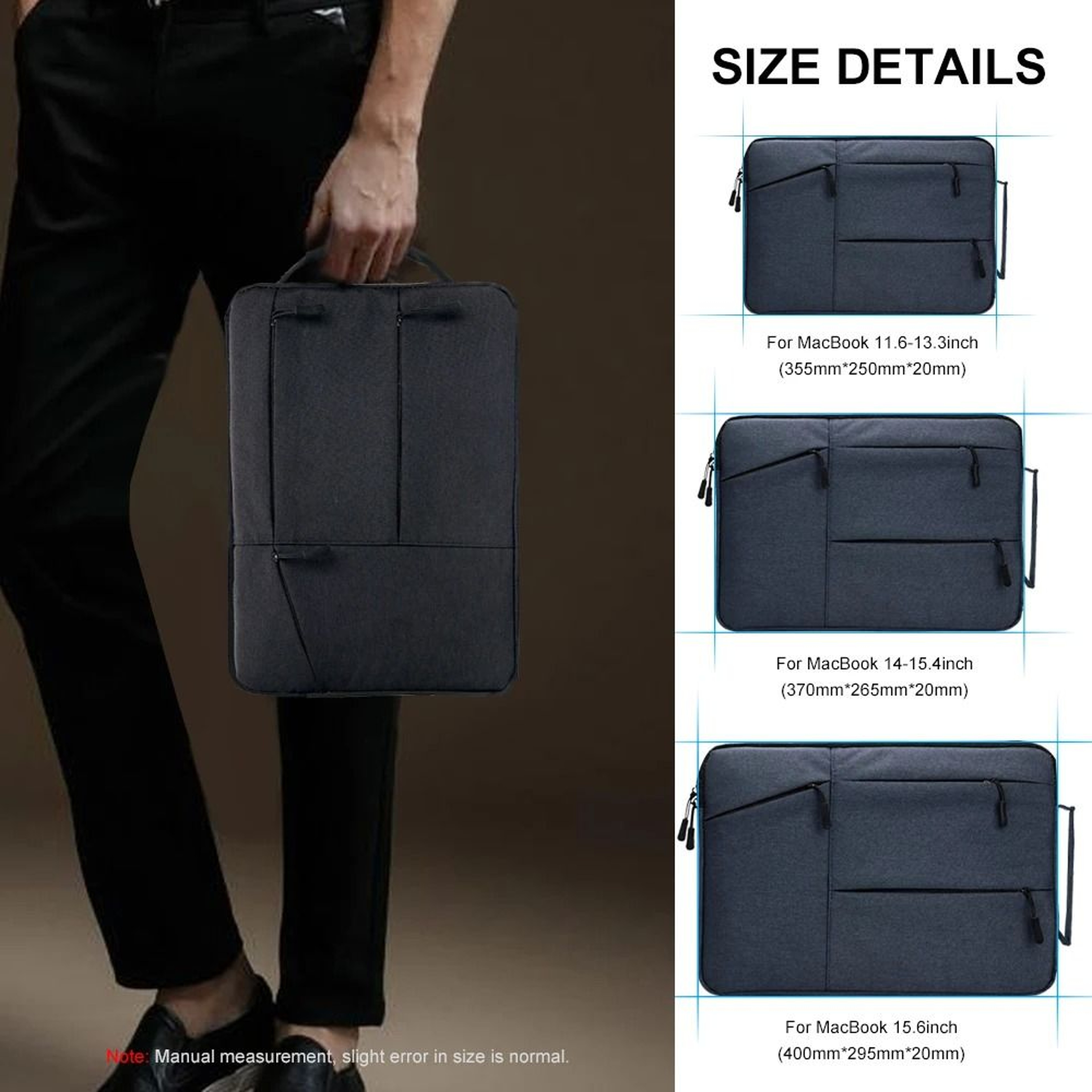 Professional Waterproof Slim Laptop Sleeve And MultiFit Notebook Briefcase 5