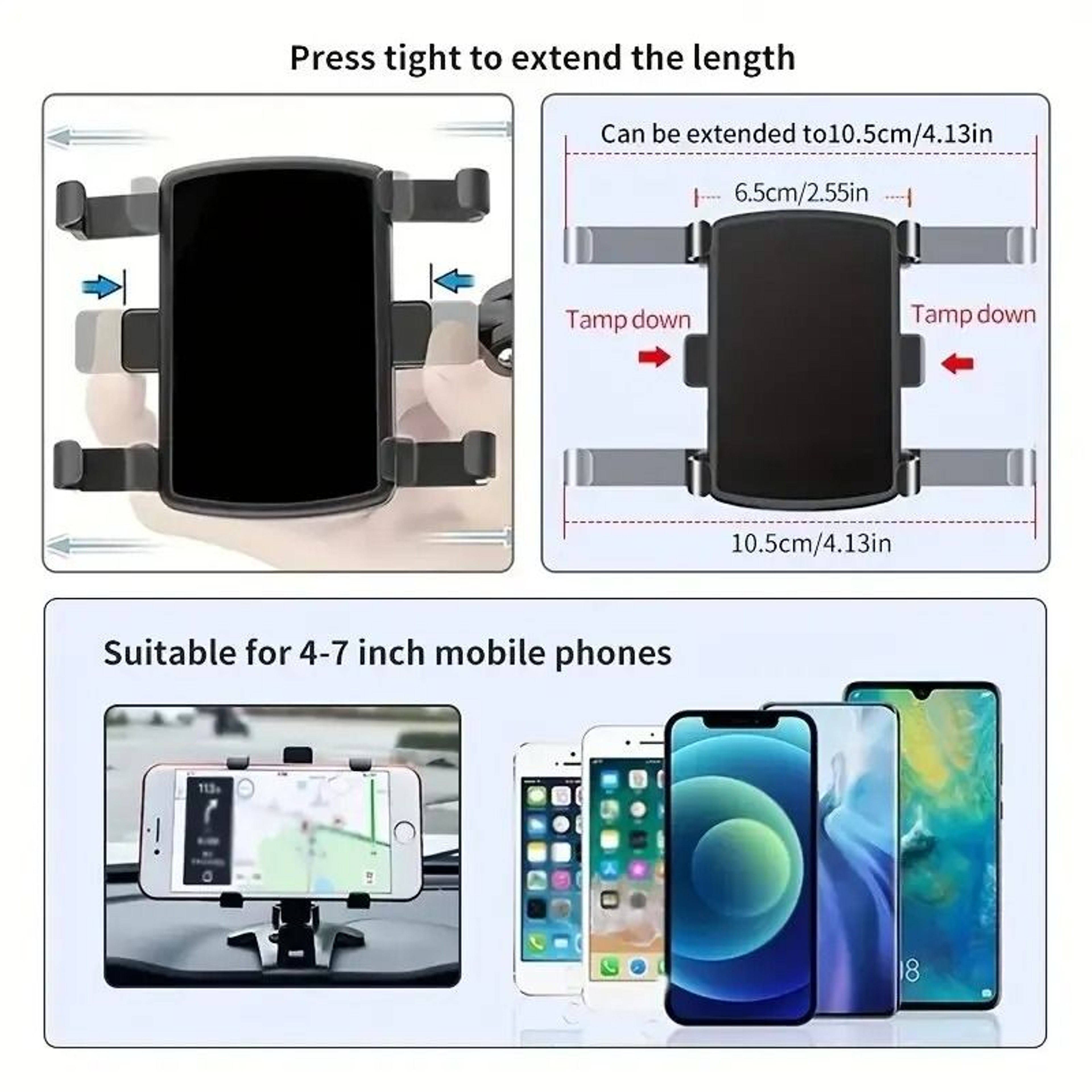 Professional 360 Rotating Dashboard Phone Mount And Universal GPS Navigation Bracket 5