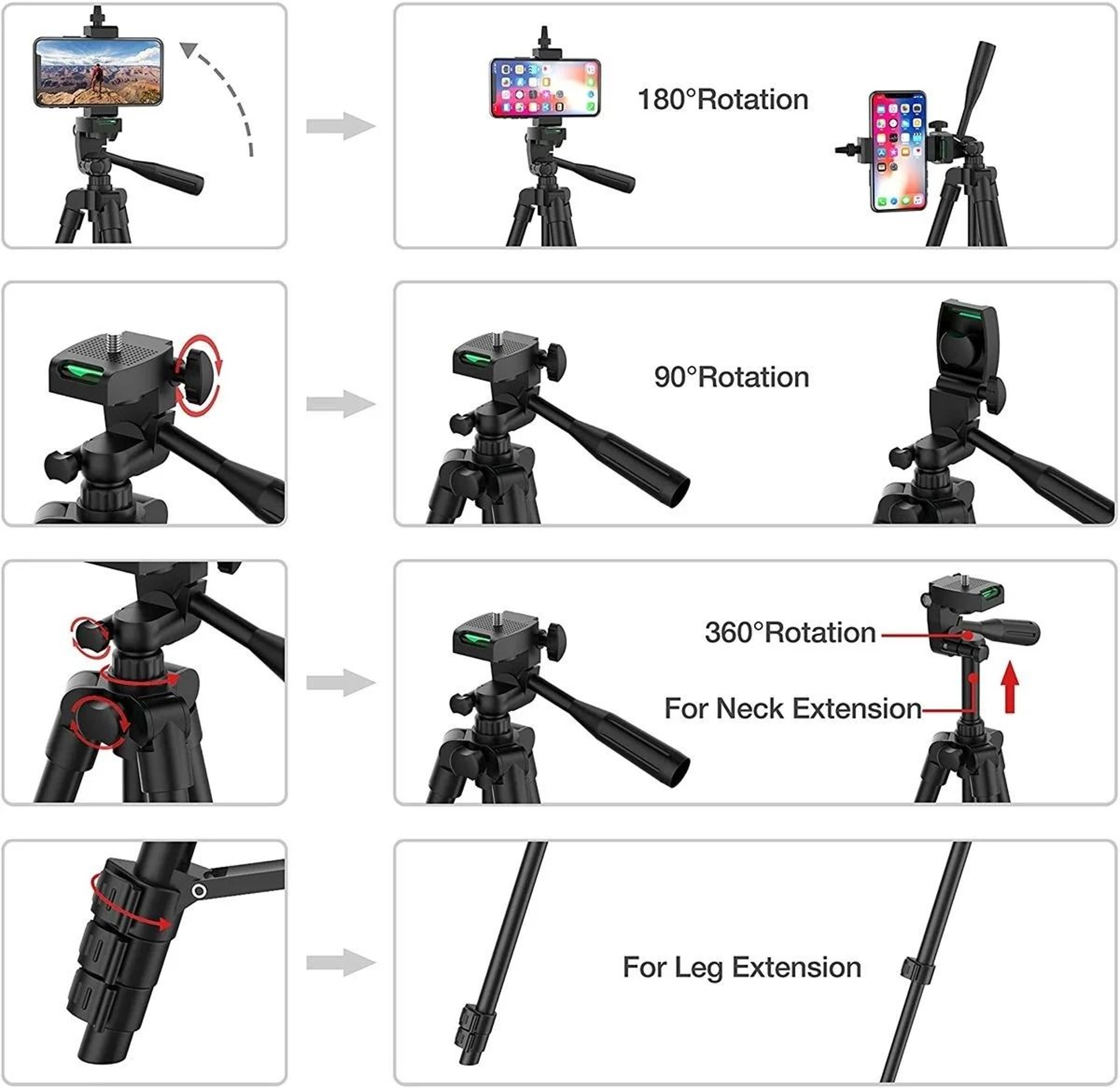 Professional High Stability Universal Photography Tripod And Adjustable Media Stand 2