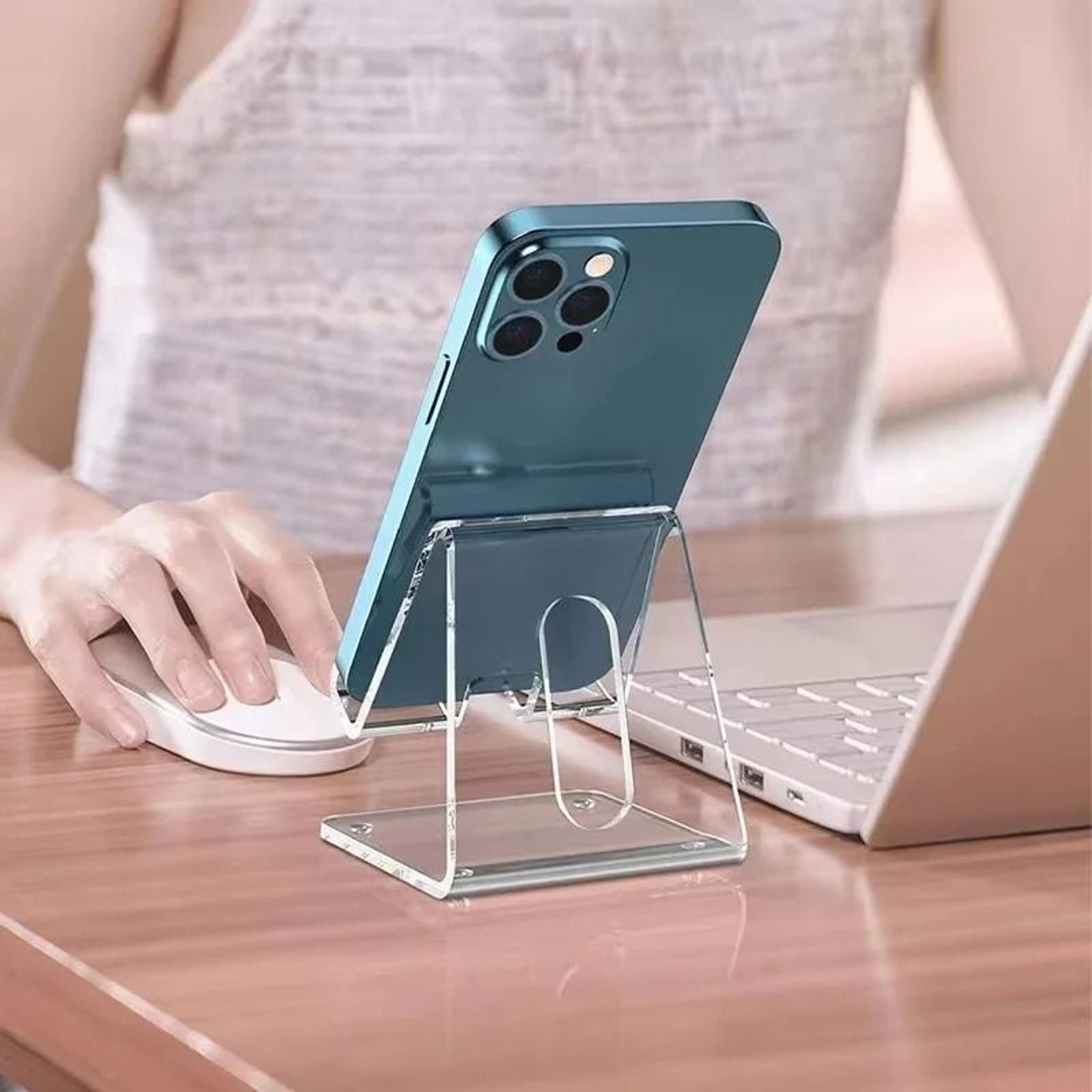 Professional High Clarity Acrylic Smartphone Stand And Minimalist Tablet Display Bracket 0