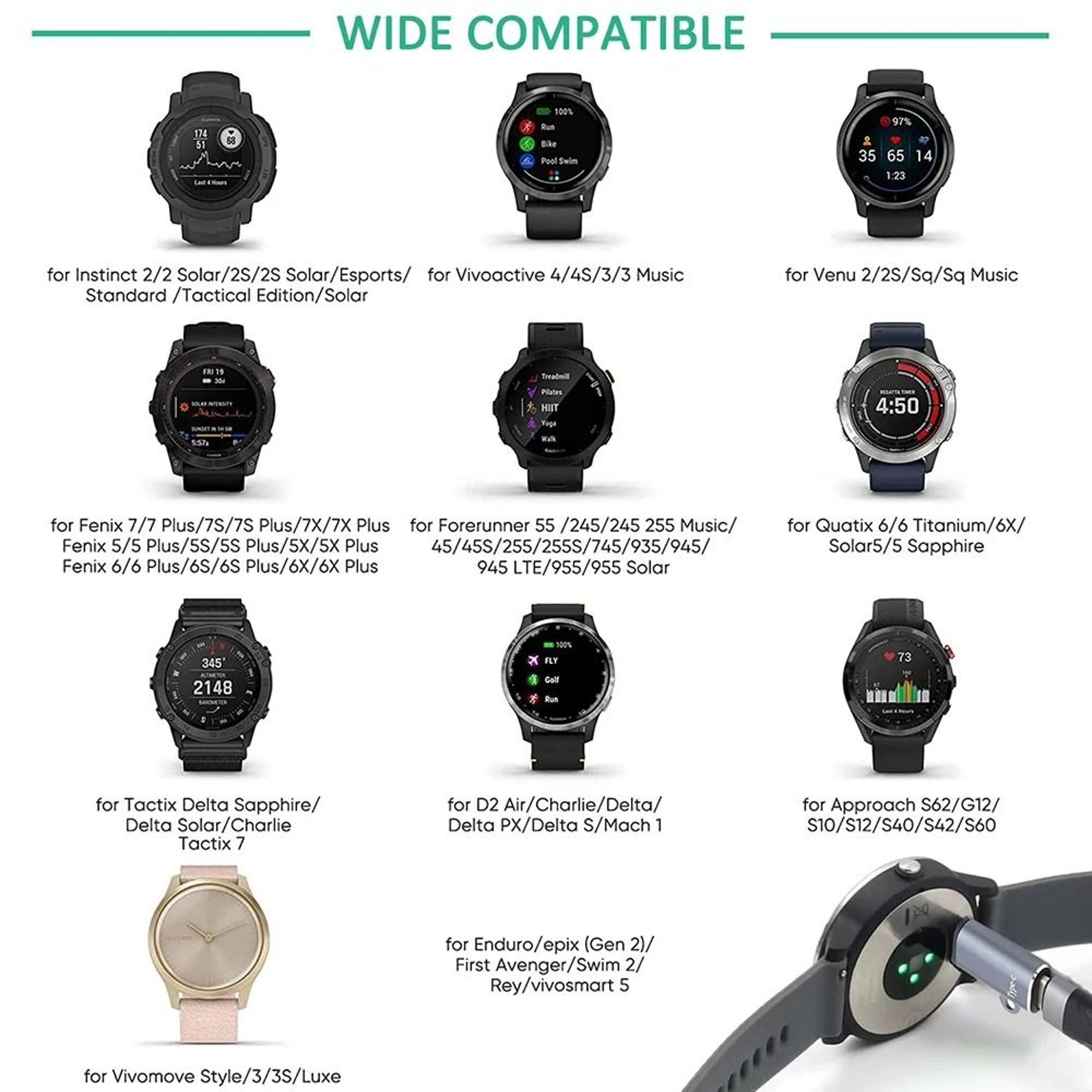 Performance USB C And Micro USB Charging Converter For Garmin Smartwatches 2