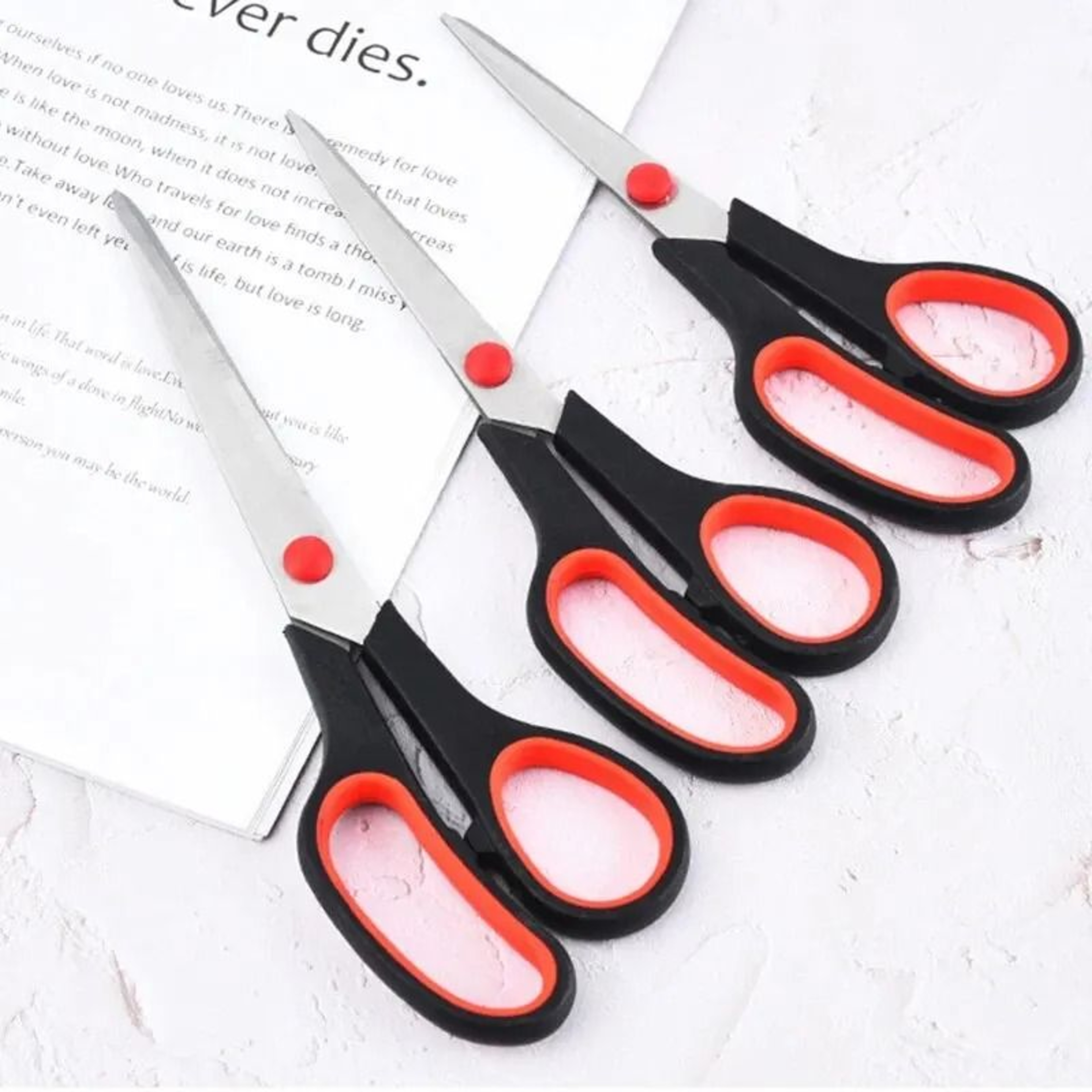 High Precision Stainless Steel Sewing Scissors And 3 Piece Comfort Grip Multipurpose Craft Set 1