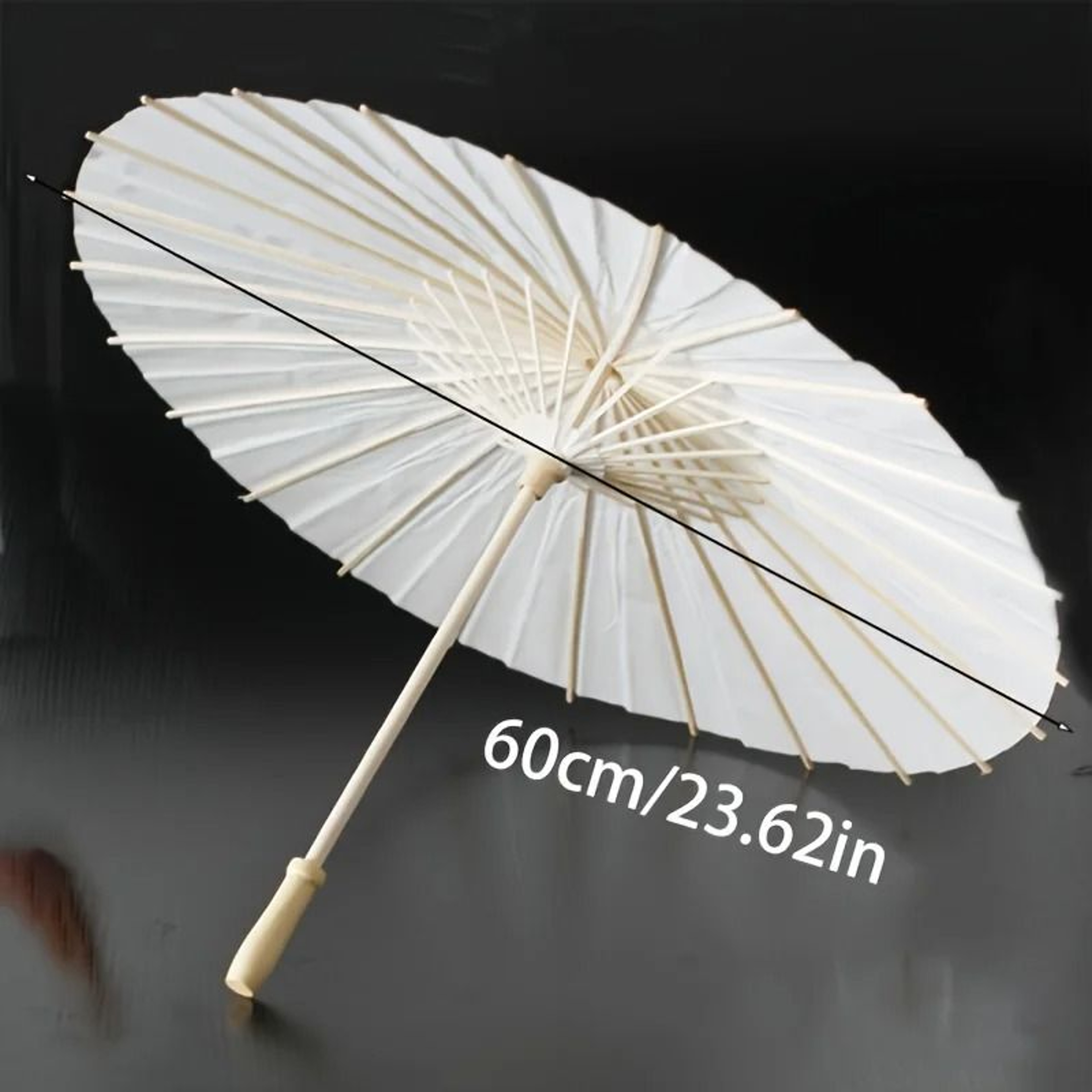 White Paper Umbrella And Handmade Traditional Chinese Bridal Sunshade Hardware 7